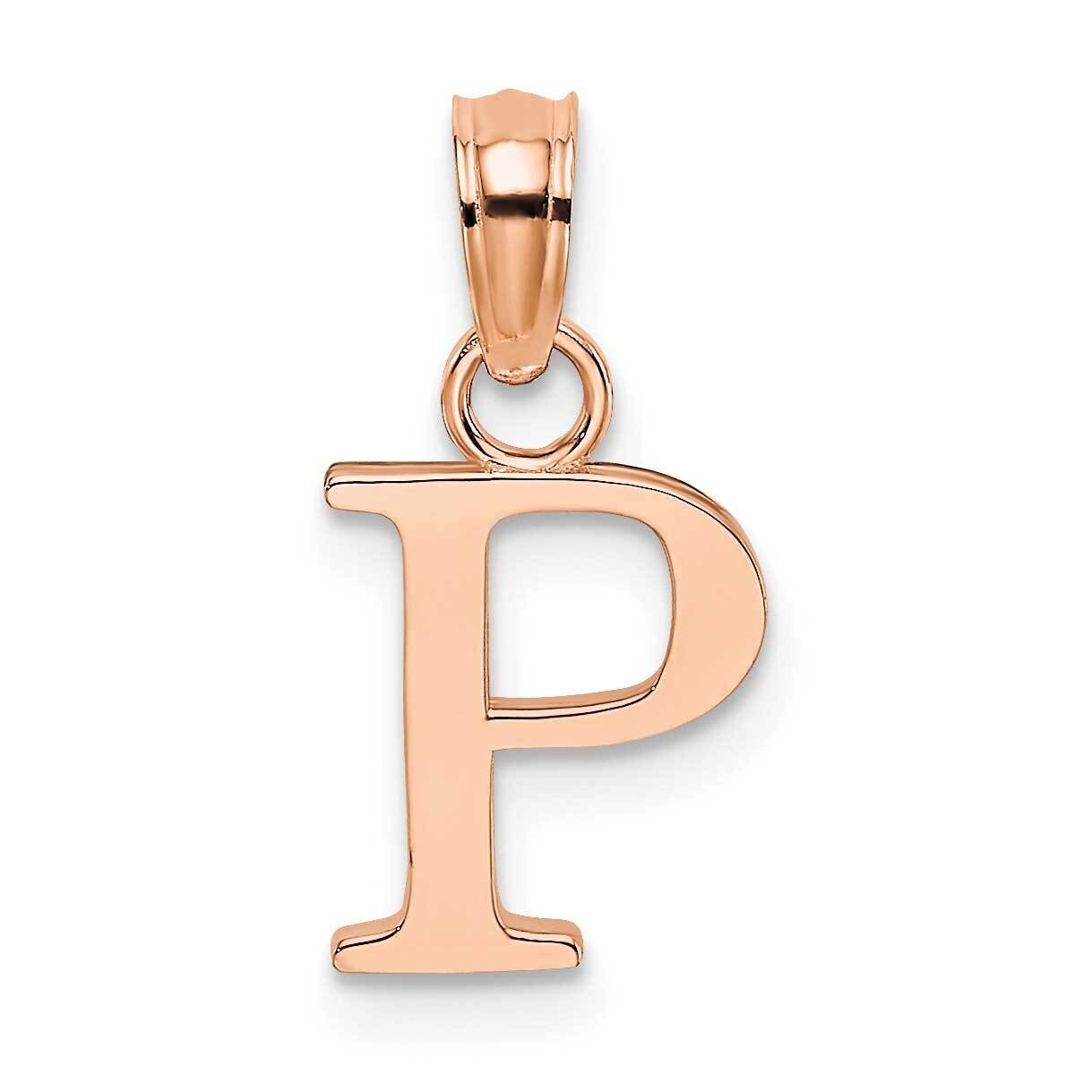 P Block Initial Charm 14k Rose Gold Polished K6423RP, MPN: K6423RP, 637218161539
