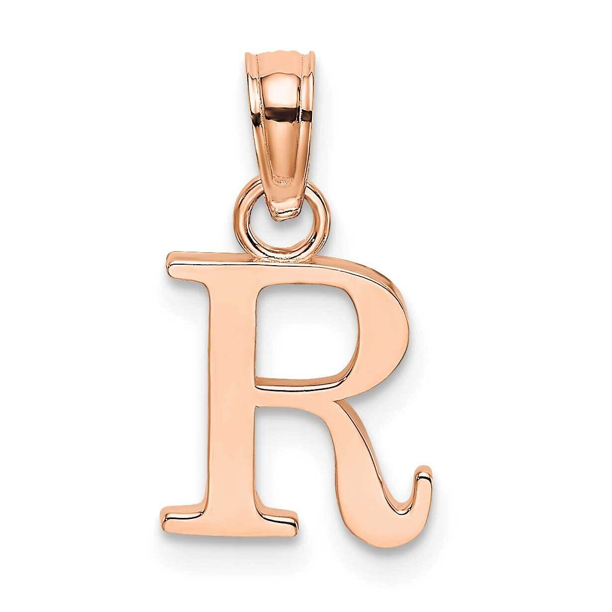 R Block Initial Charm 14k Rose Gold Polished K6423RR, MPN: K6423RR, 637218161553