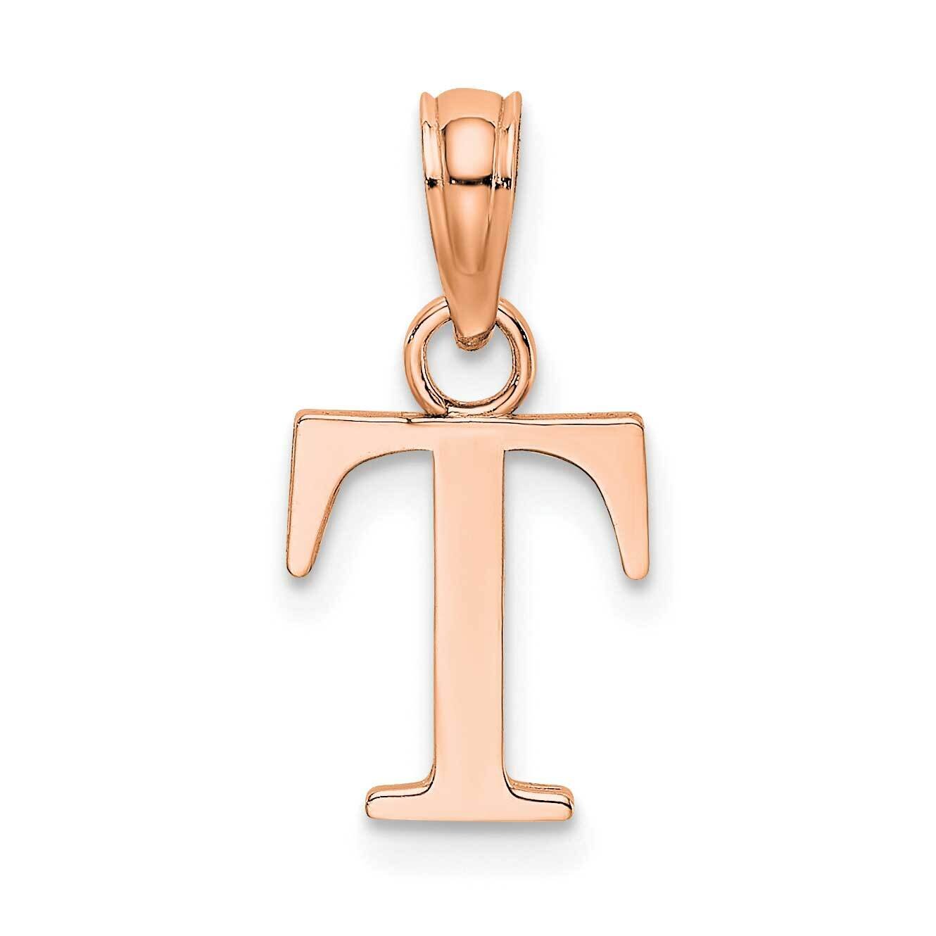 T Block Initial Charm 14k Rose Gold Polished K6423RT, MPN: K6423RT, 637218161577