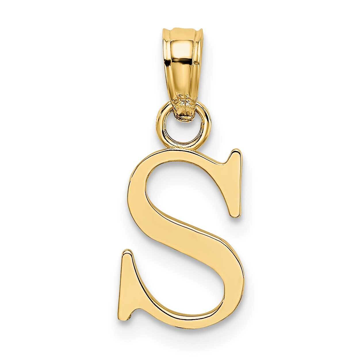 S Block Initial Charm 14k Gold Polished K6423S, MPN: K6423S, 63721800748