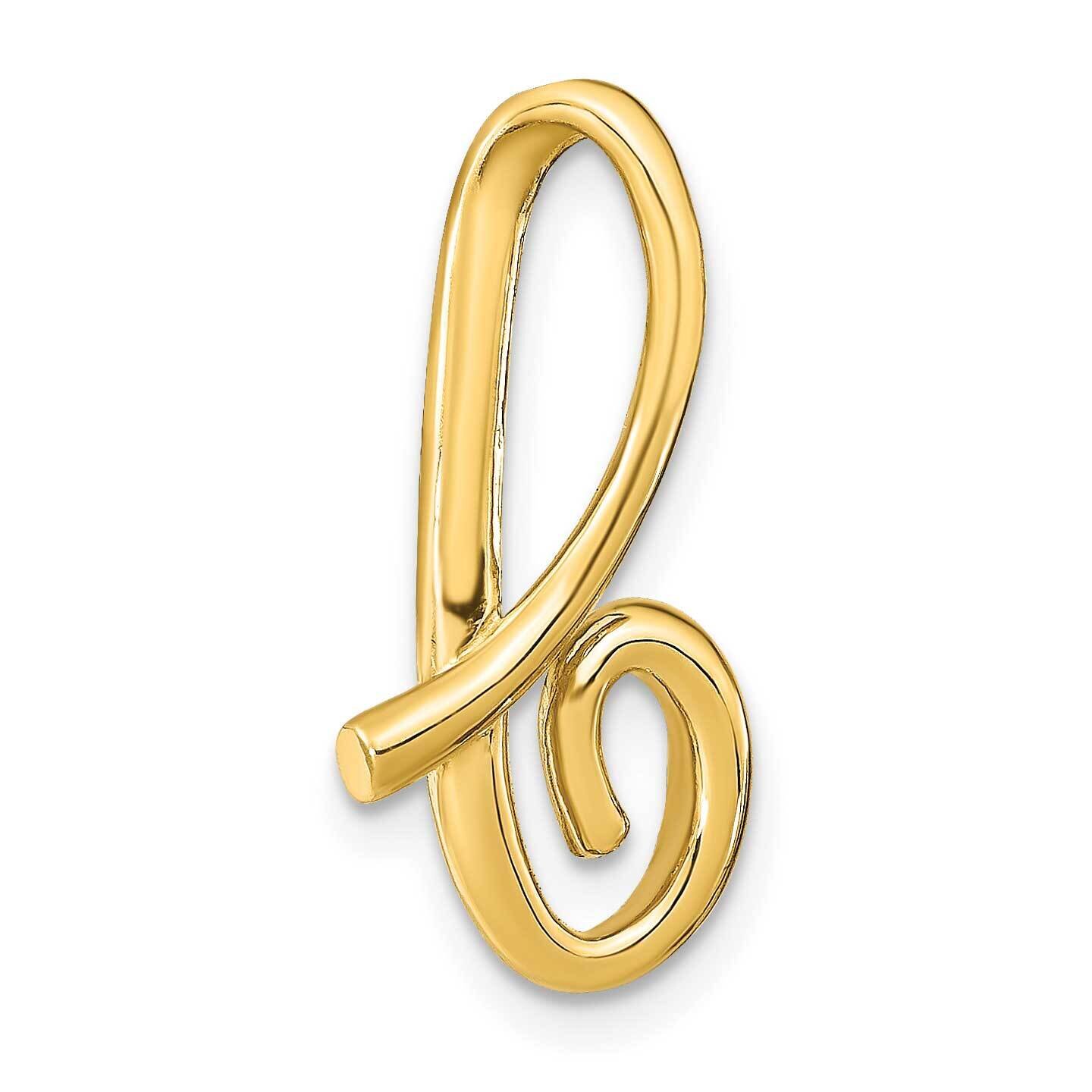 Letter B Initial Slide 14k Gold Polished K6425B