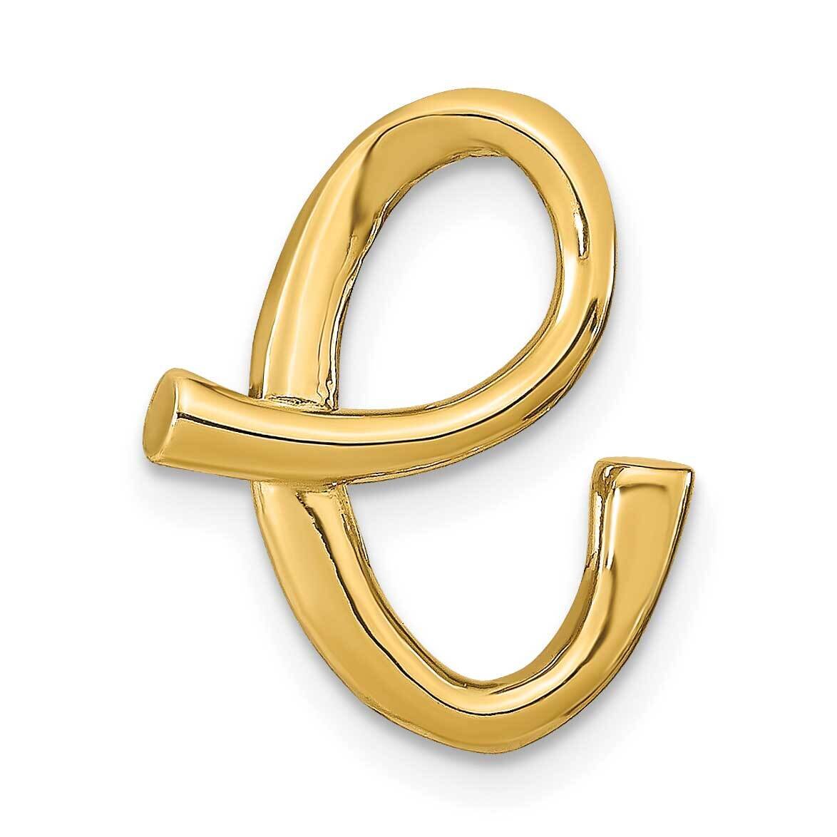Letter E Initial Slide 14k Gold Polished K6425E, MPN: K6425E, 63721809987