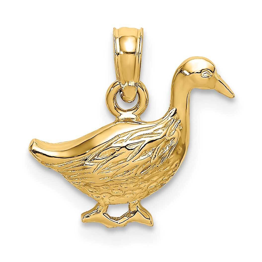 Goose Charm 14k Gold 2-D K6432, MPN: K6432, 637218000159