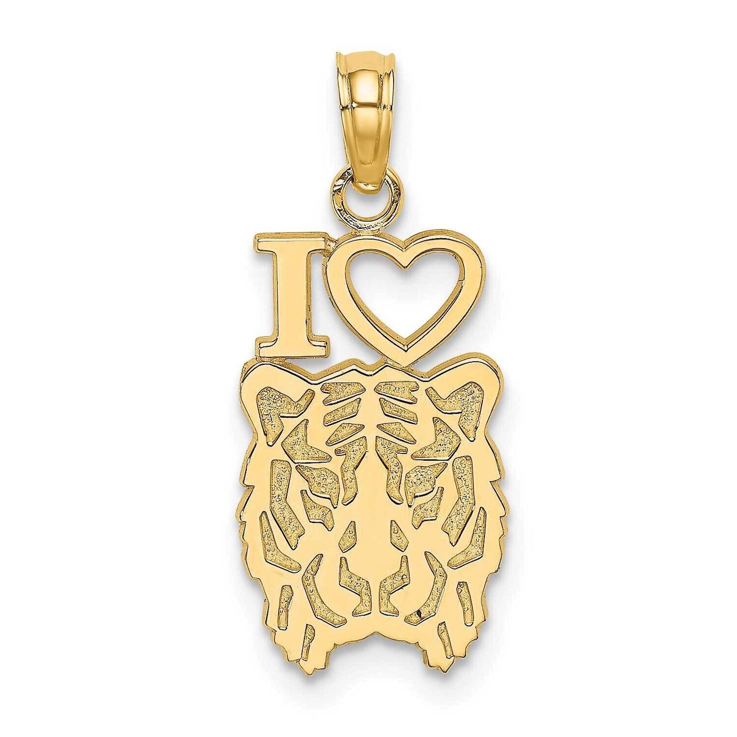 I Heart Tiger Head Charm 14k Gold K6437, MPN: K6437, 637218000203