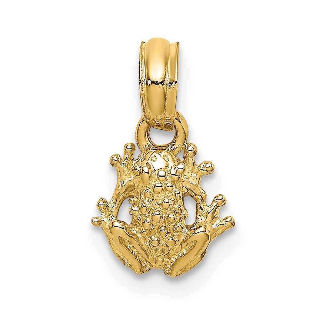 Textured Miniature Frog Charm 14k Gold 2-D K6551, MPN: K6551, 637218048076