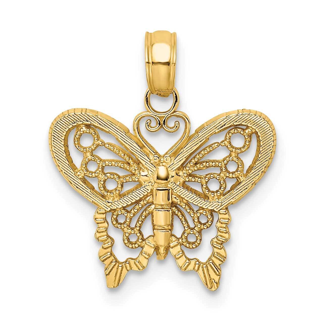 Butterfly Charm 14k Gold Polished K6554, MPN: K6554, 637218049110