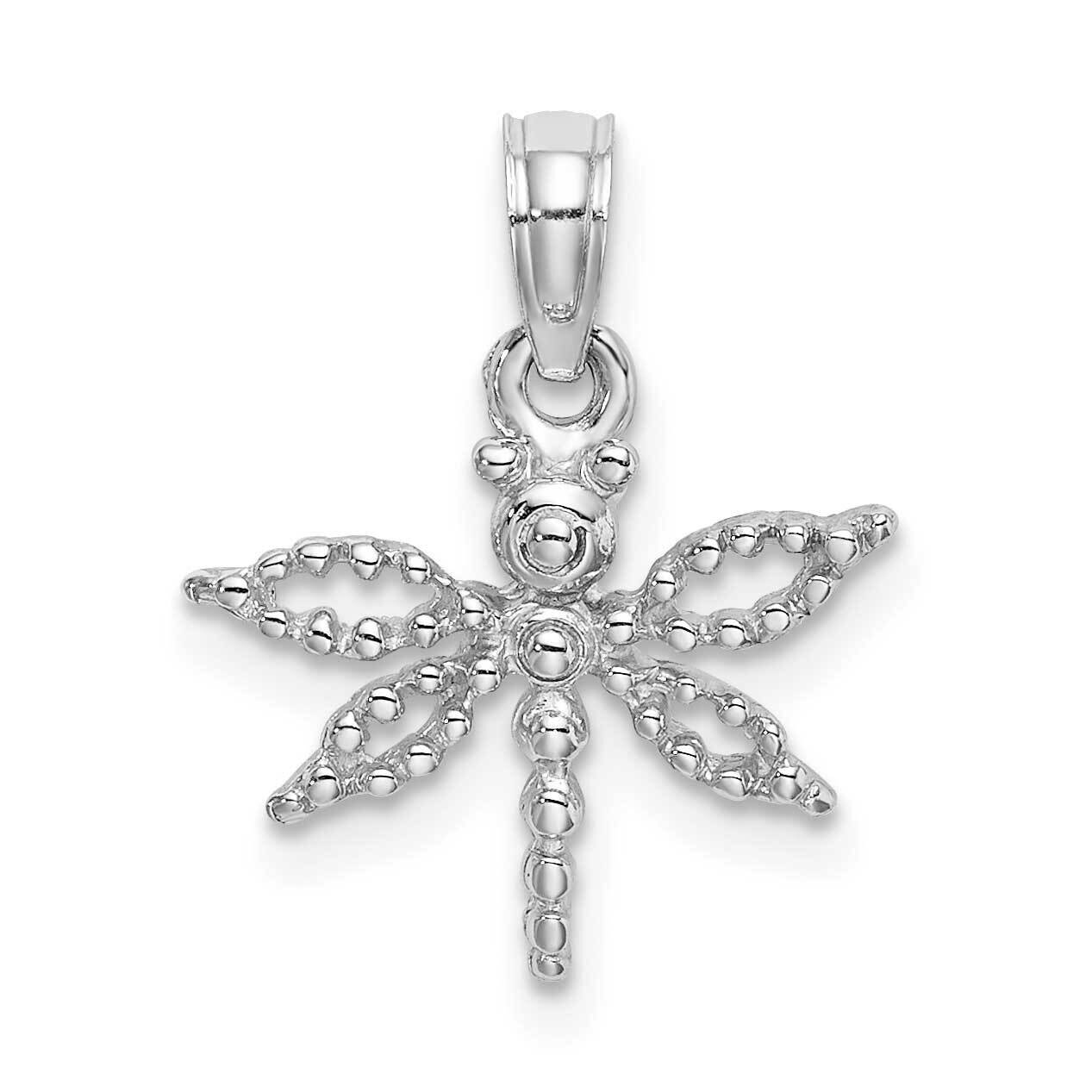 2-D Mini Dragonfly with Cut-Out Wings Charm 14k White Gold K6565W, MPN: K6565W, 637218125821