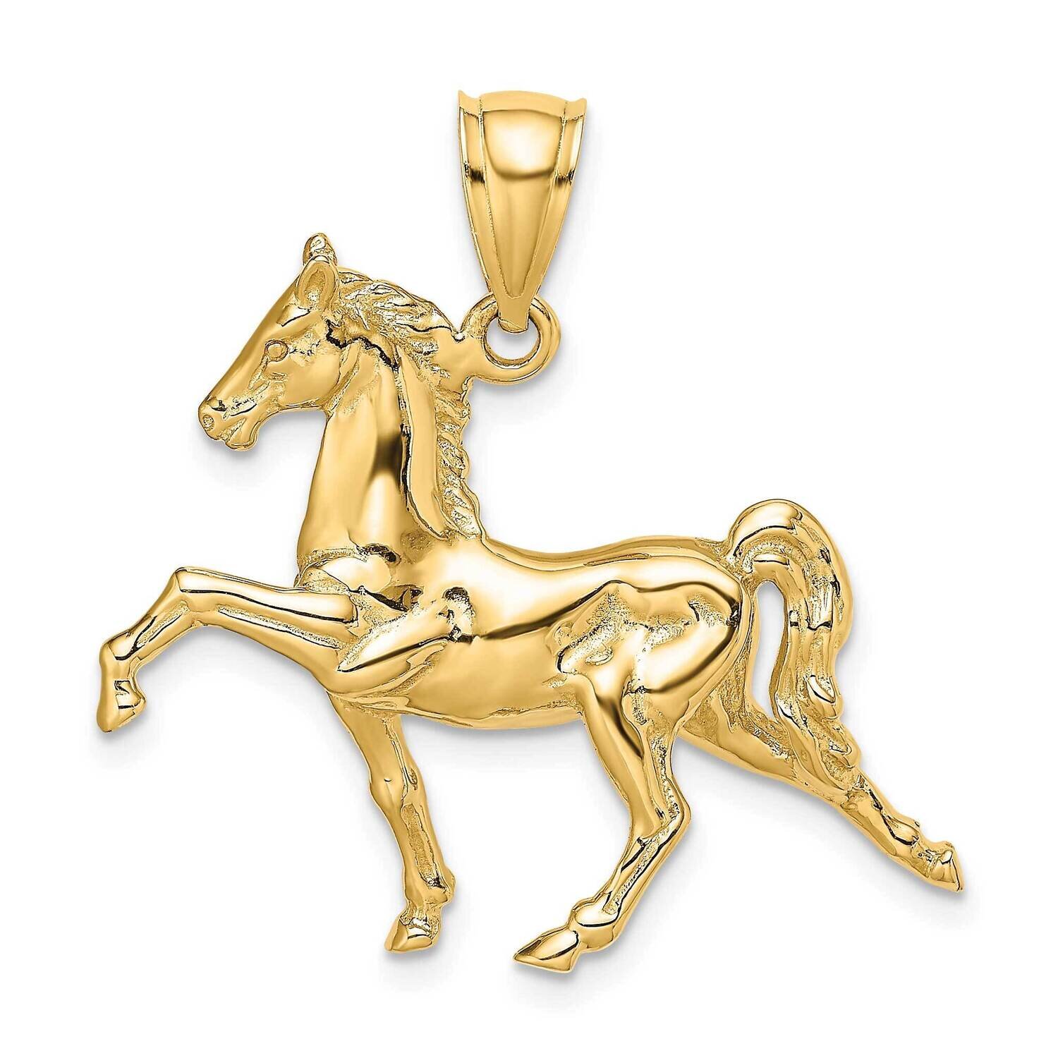 Tennessee Walking Horse Charm 14k Gold 3-D K6577