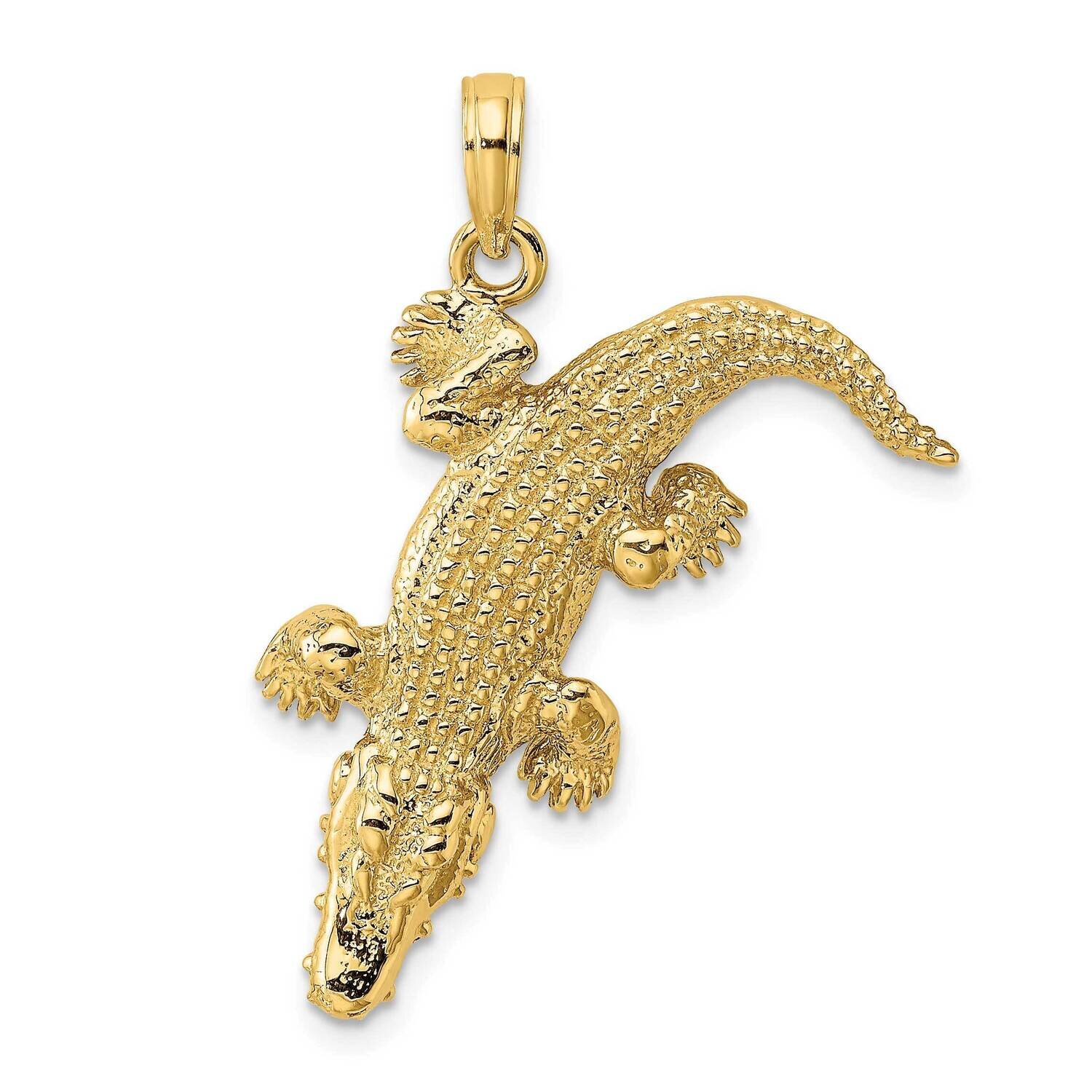 Alligator with Moveable Mouth Charm 14k Gold 3-D K6601, MPN: K6601, 637218092727