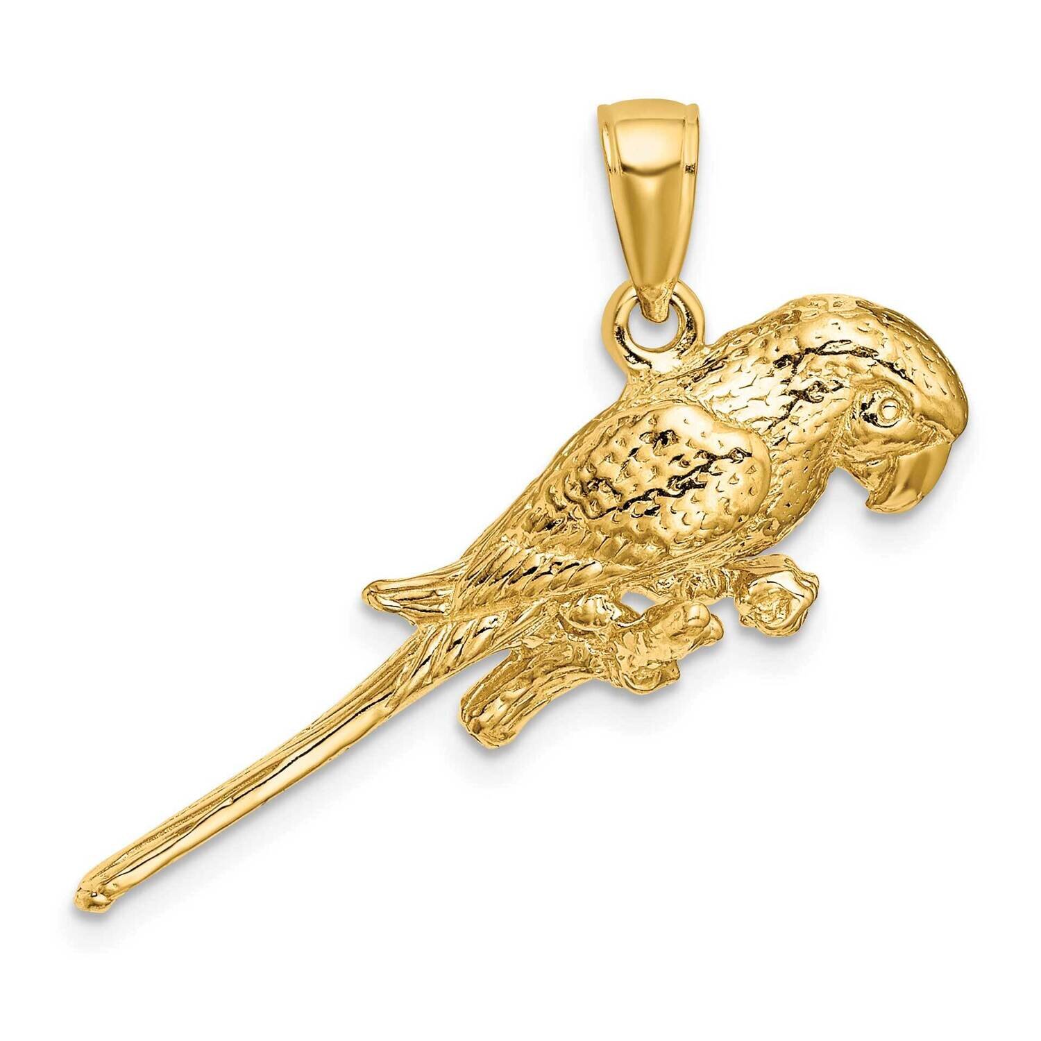 Parrot Charm 14k Gold 3-D K6603, MPN: K6603, 637218099665
