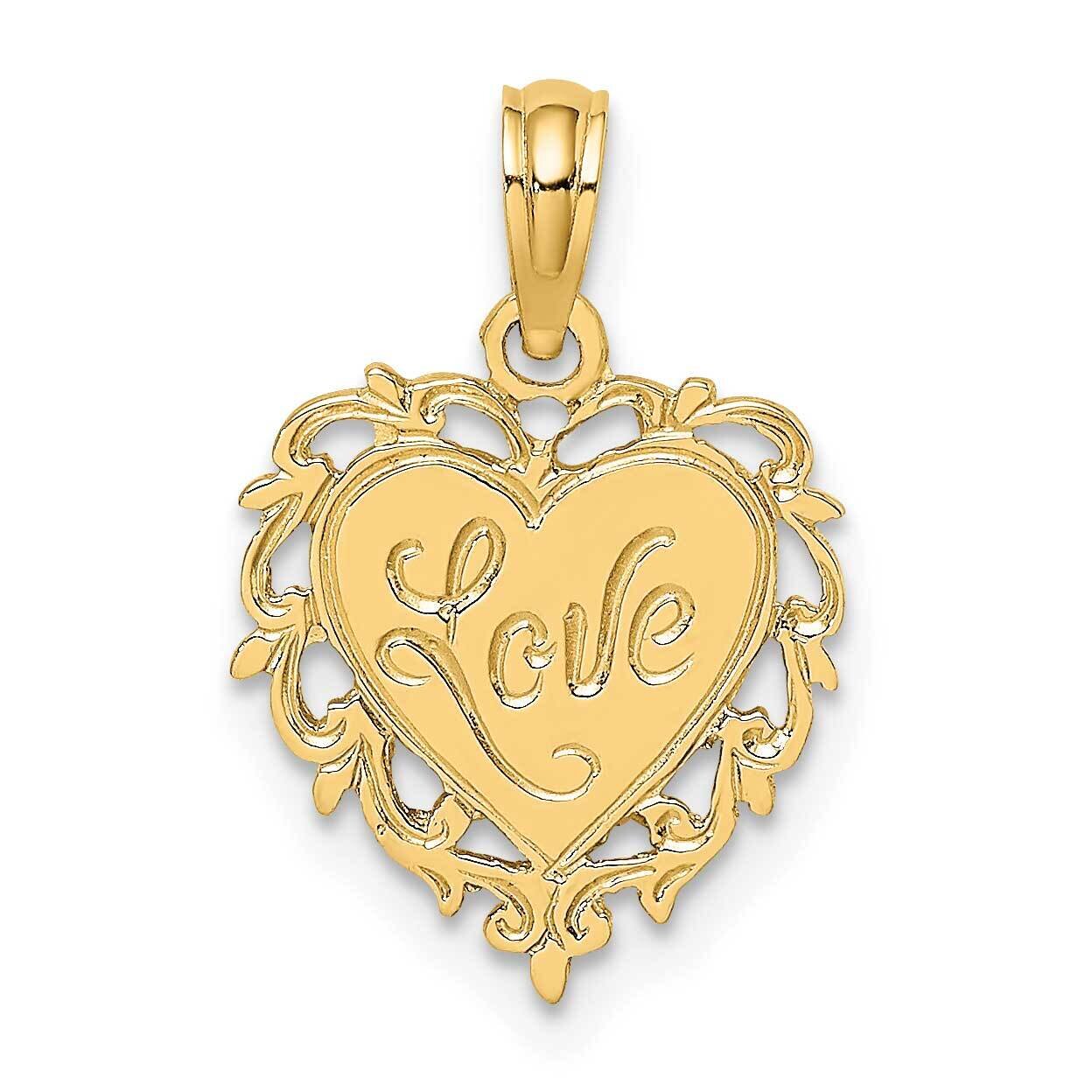 Love In Heart Charm 14k Gold K7098, MPN: K7098, 637218006427