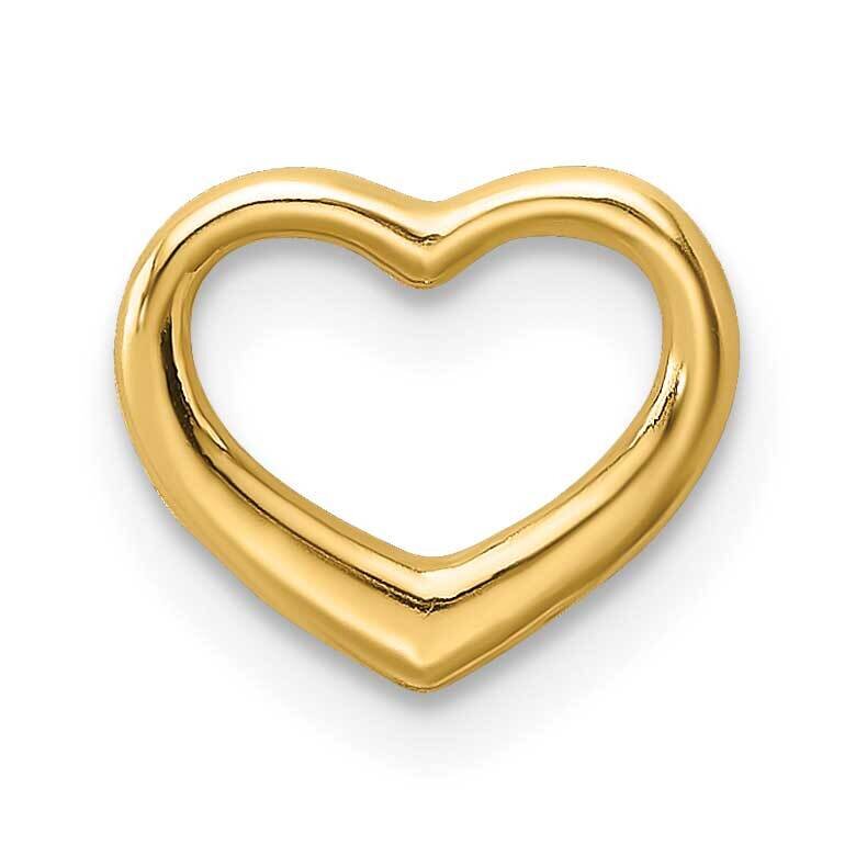 Mini Floating Heart Slide 14k Gold Polished K7108