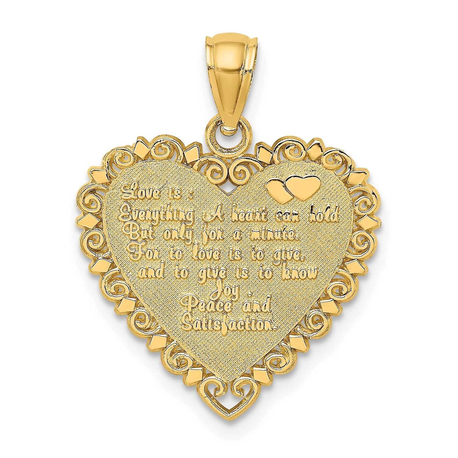 Love Is...Heart Charm 14k Gold K7127, MPN: K7127, 637218078981