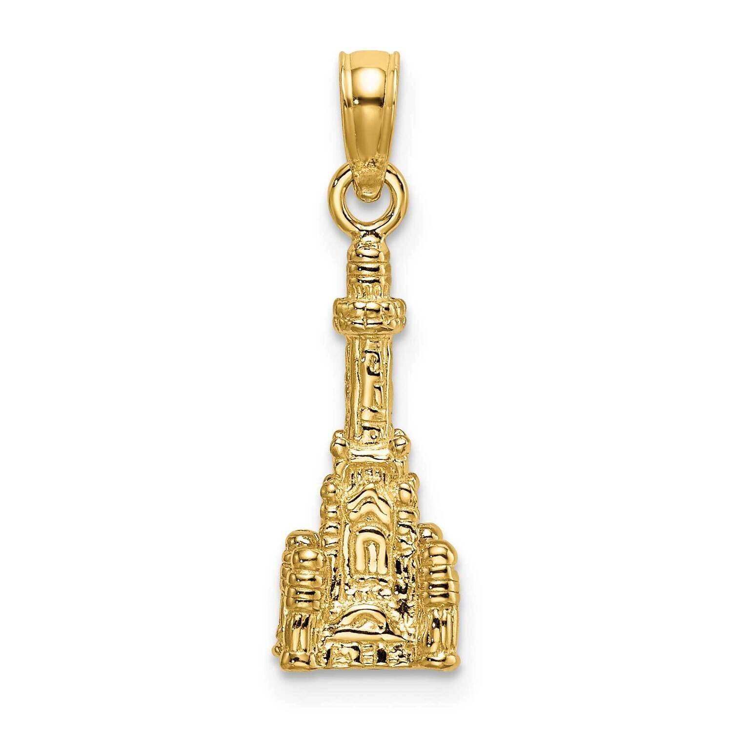 Chicago Water Tower Charm 14k Gold 3-D K7144
