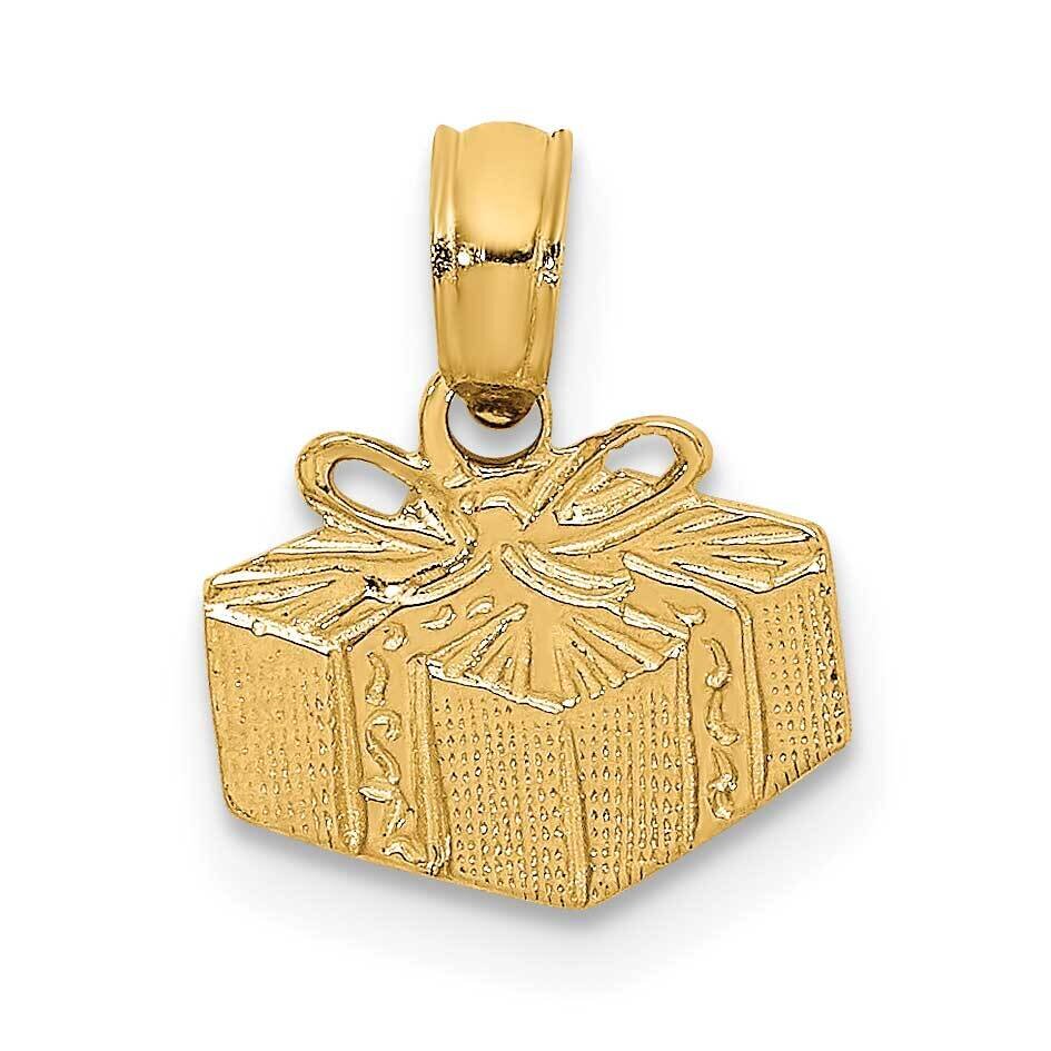 Wrapped Gift Box Charm 14k Gold K7149, MPN: K7149, 637218008674