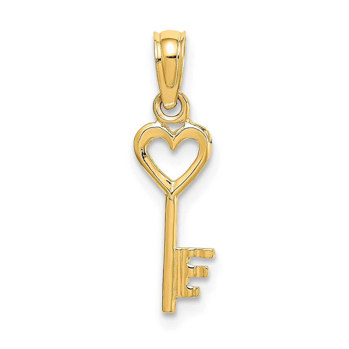 Key with Heart Charm 14k Gold K7153, MPN: K7153, 637218008759
