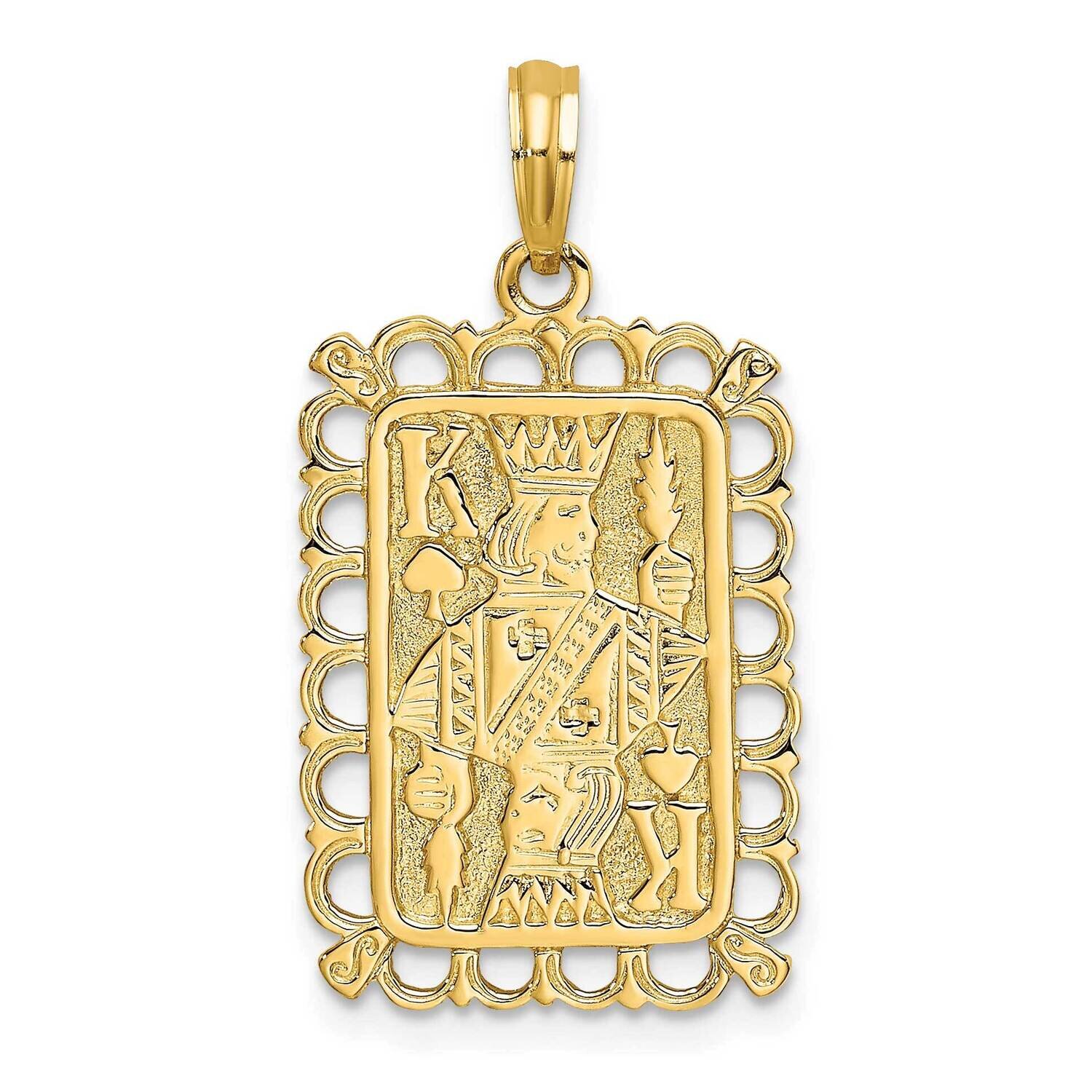 King Playing Card Charm 14k Gold 2-D K7160, MPN: K7160, 637218008865