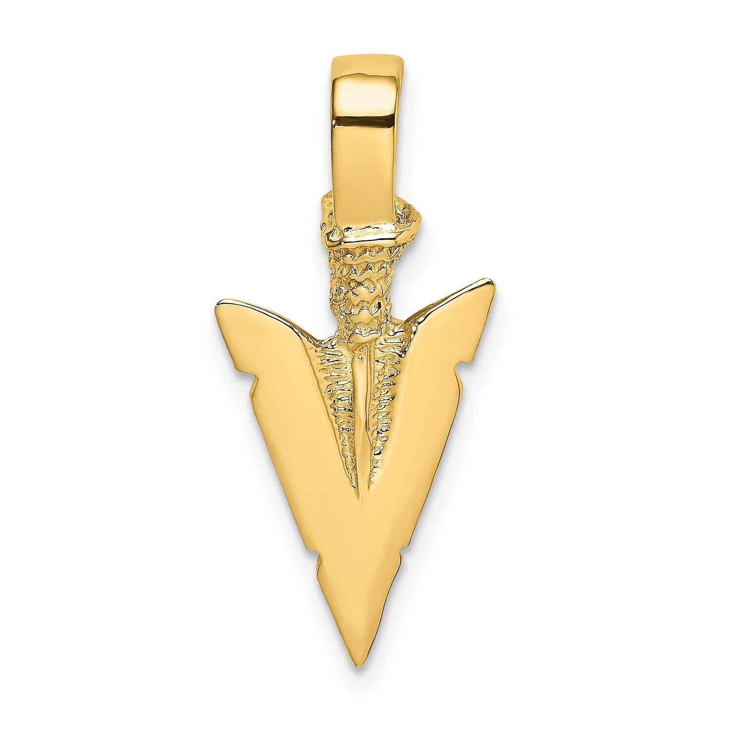 Arrowhead Charm 14k Gold 3-D K7165, MPN: K7165, 637218008926