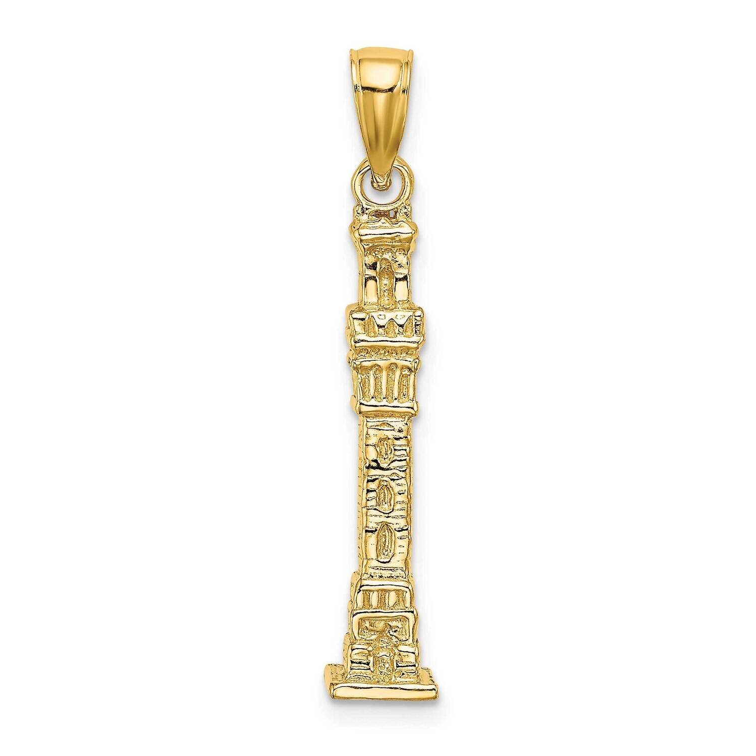 Pilgrim Memeorial Monument Charm 14k Gold 3-D K7170, MPN: K7170, 63721800892