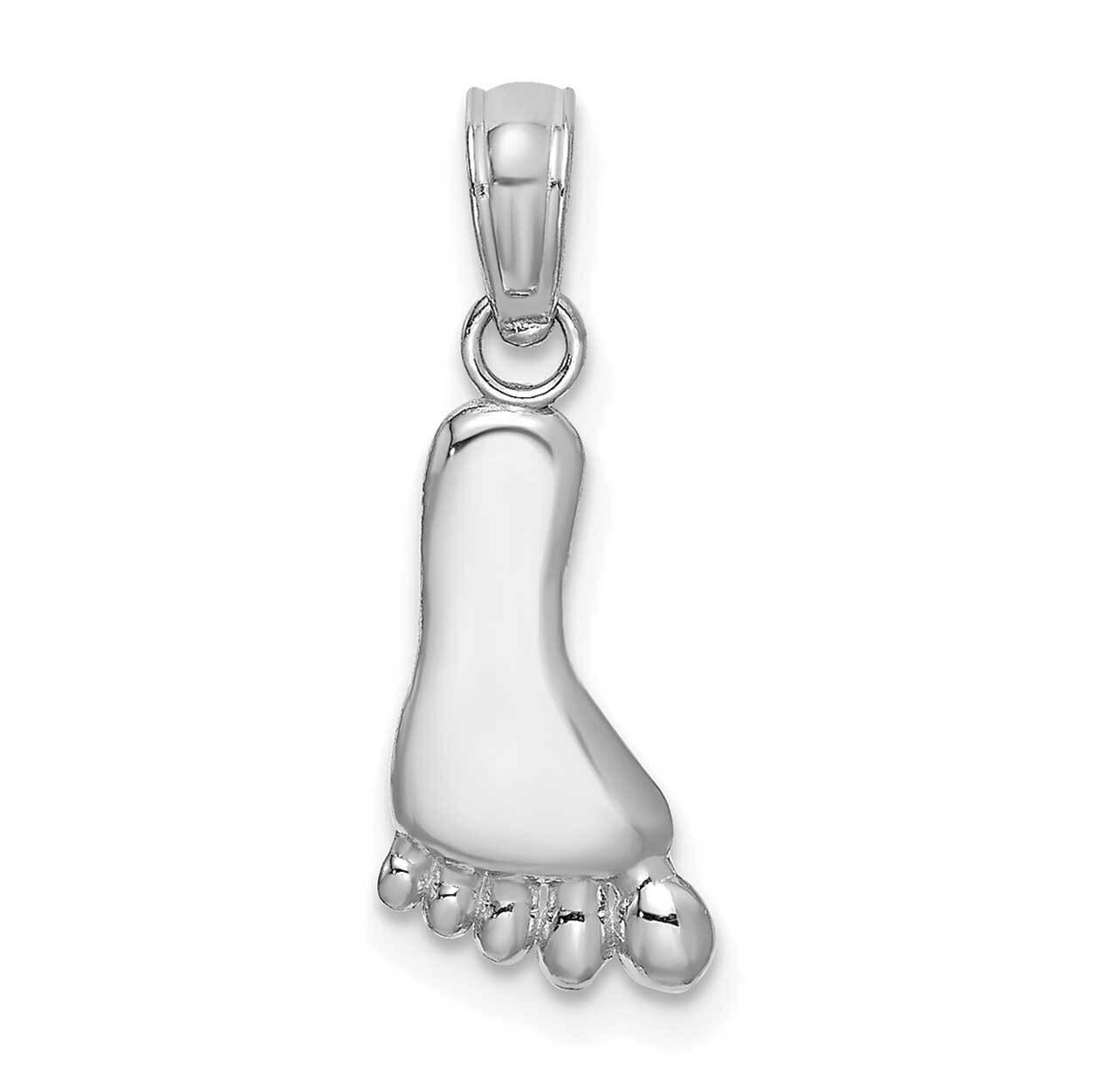 Foot Charm 14k White Gold Polished K7178W, MPN: K7178W, 196904083659