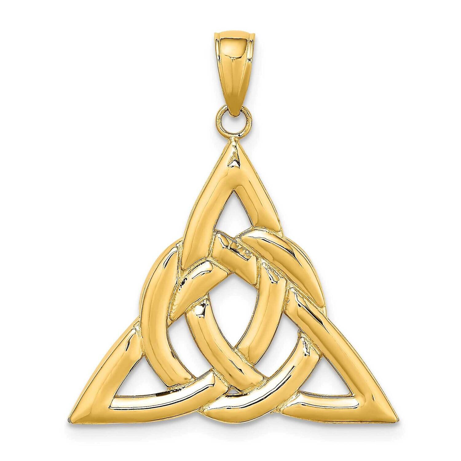 Large Celtic Trinity Knot Charm 14k Gold Polished K7208