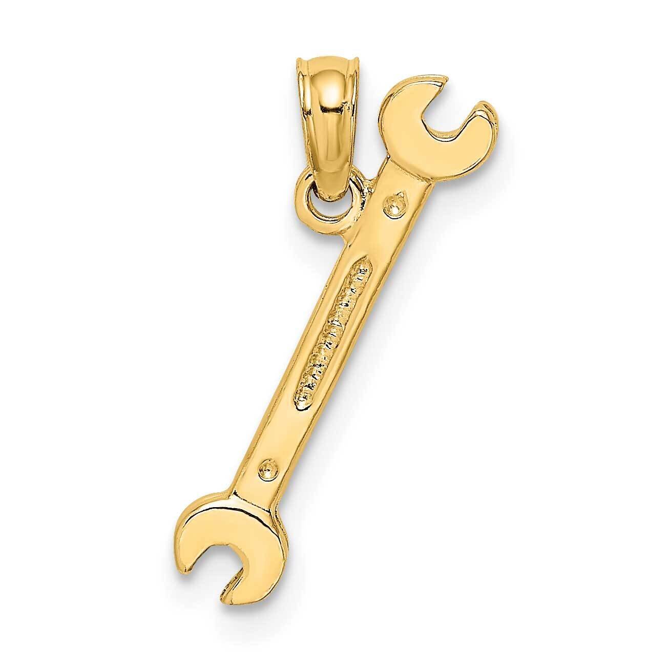 Double Open-Ended Wrench Charm 14k Gold 3-D K7222, MPN: K7222, 637218062072