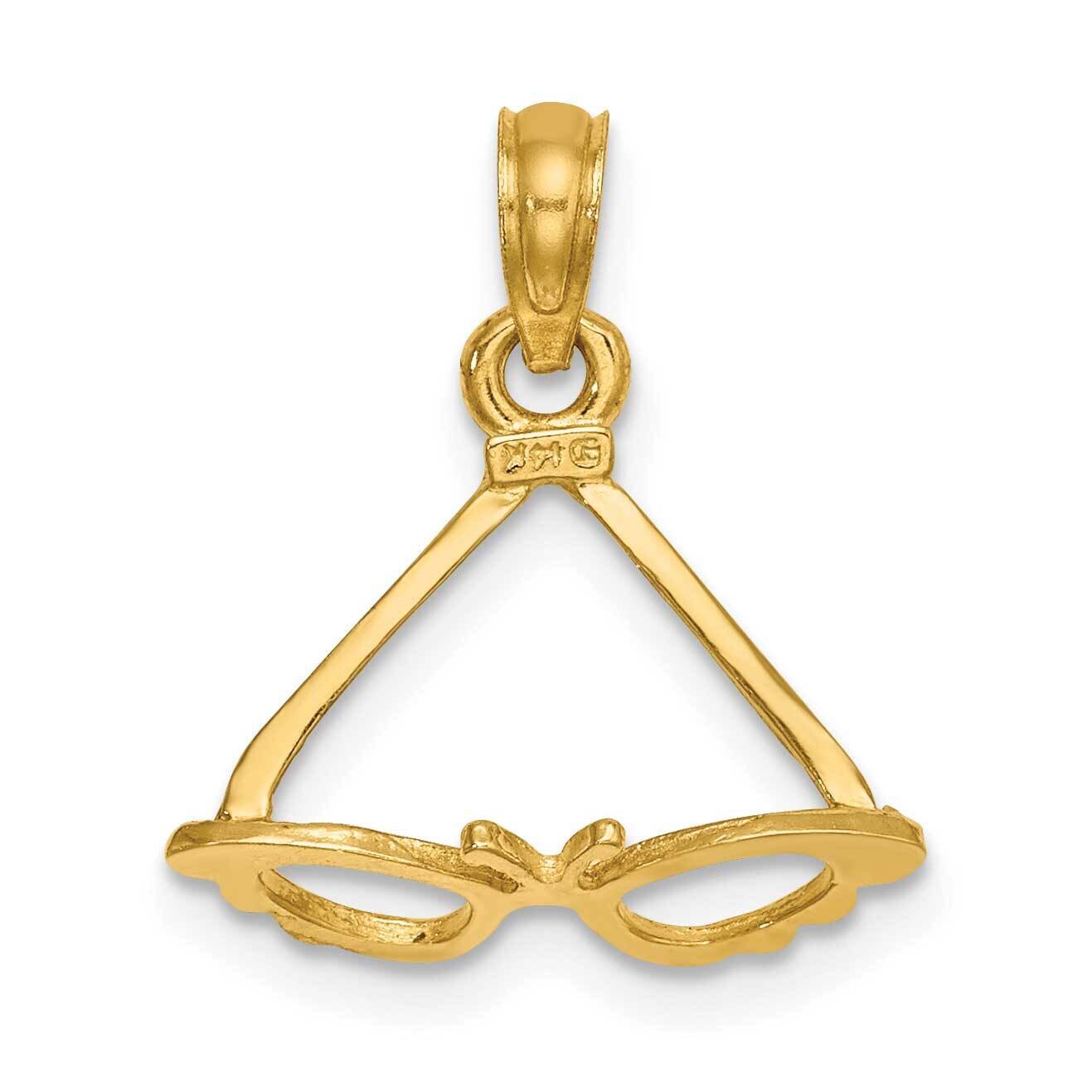 Butterfly Sunglasses Charm 14k Gold 3-D Polished K7245, MPN: K7245, 637218066766