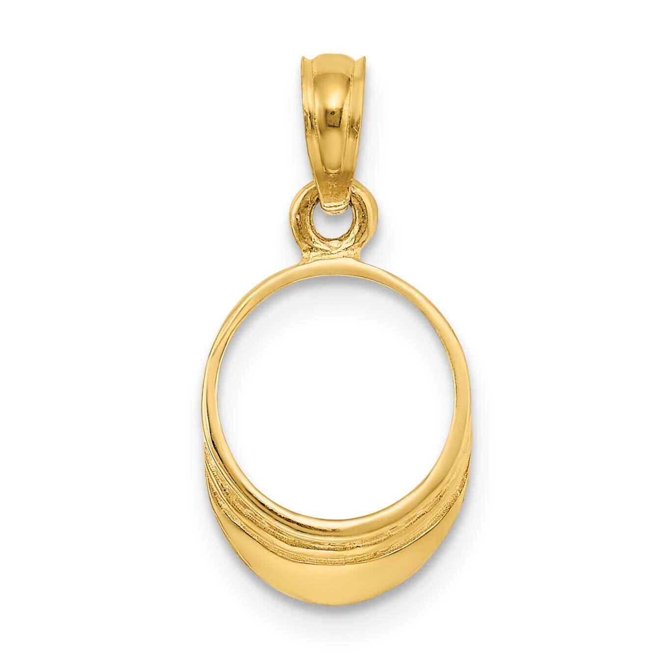 Beach Bum Sun Visor Charm 14k Gold 3-D Polished K7303, MPN: K7303, 637218104734