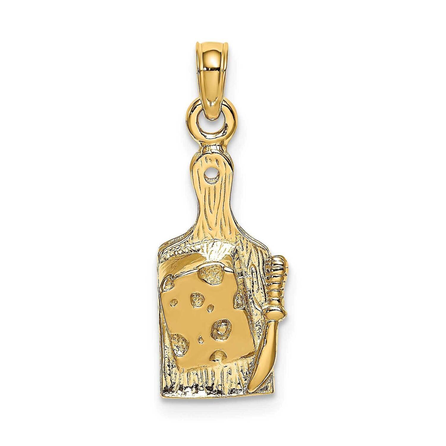 Cheese Board with Knife Charm 14k Gold K7359, MPN: K7359, 637218185115