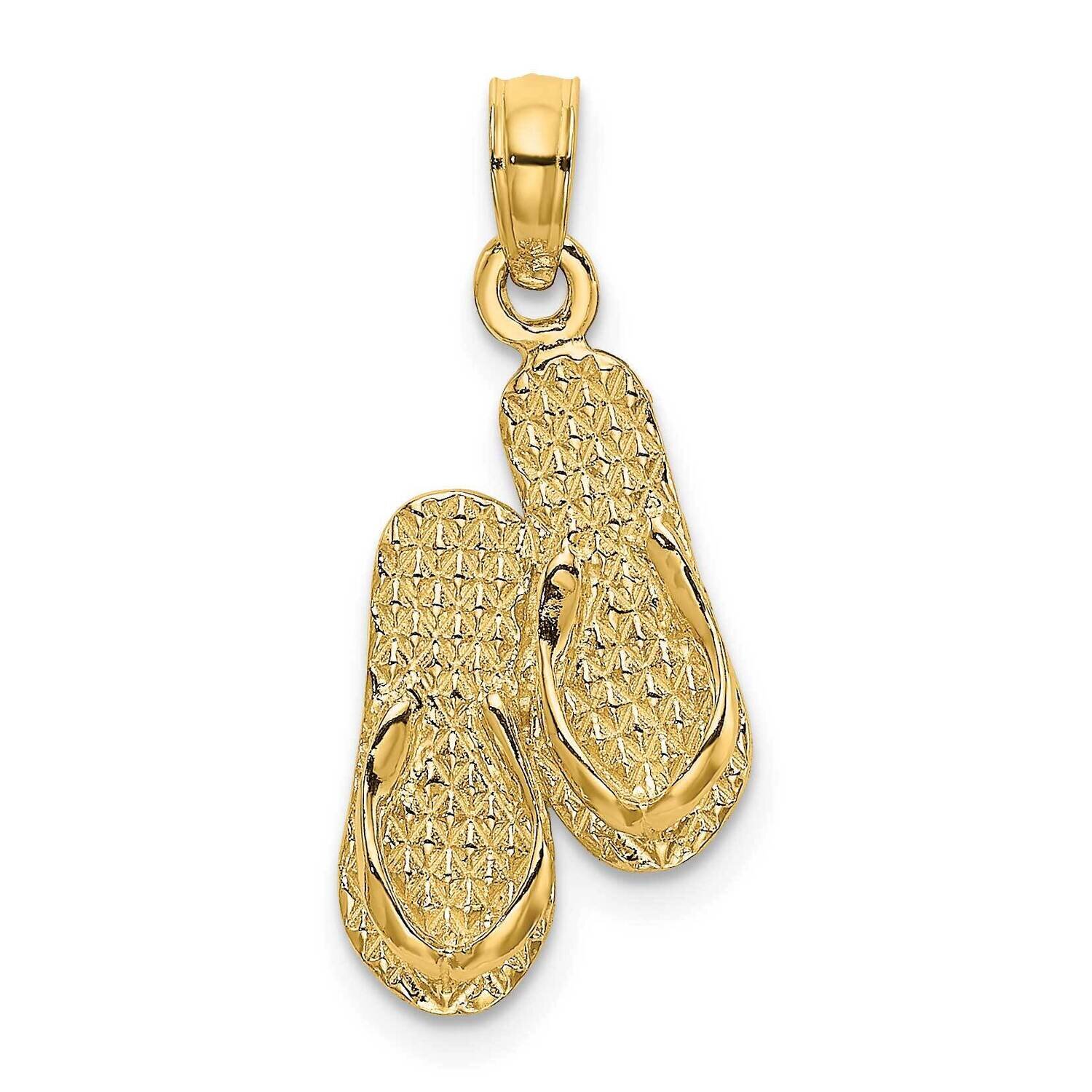 Antigua W.I. Double Flip-Flop Charm 14k Gold K7384, MPN: K7384, 637218150540