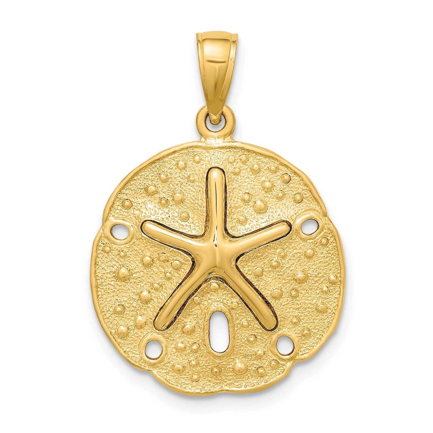 Sand Dollar with Starfish Charm 14k Gold K7390, MPN: K7390, 637218010691