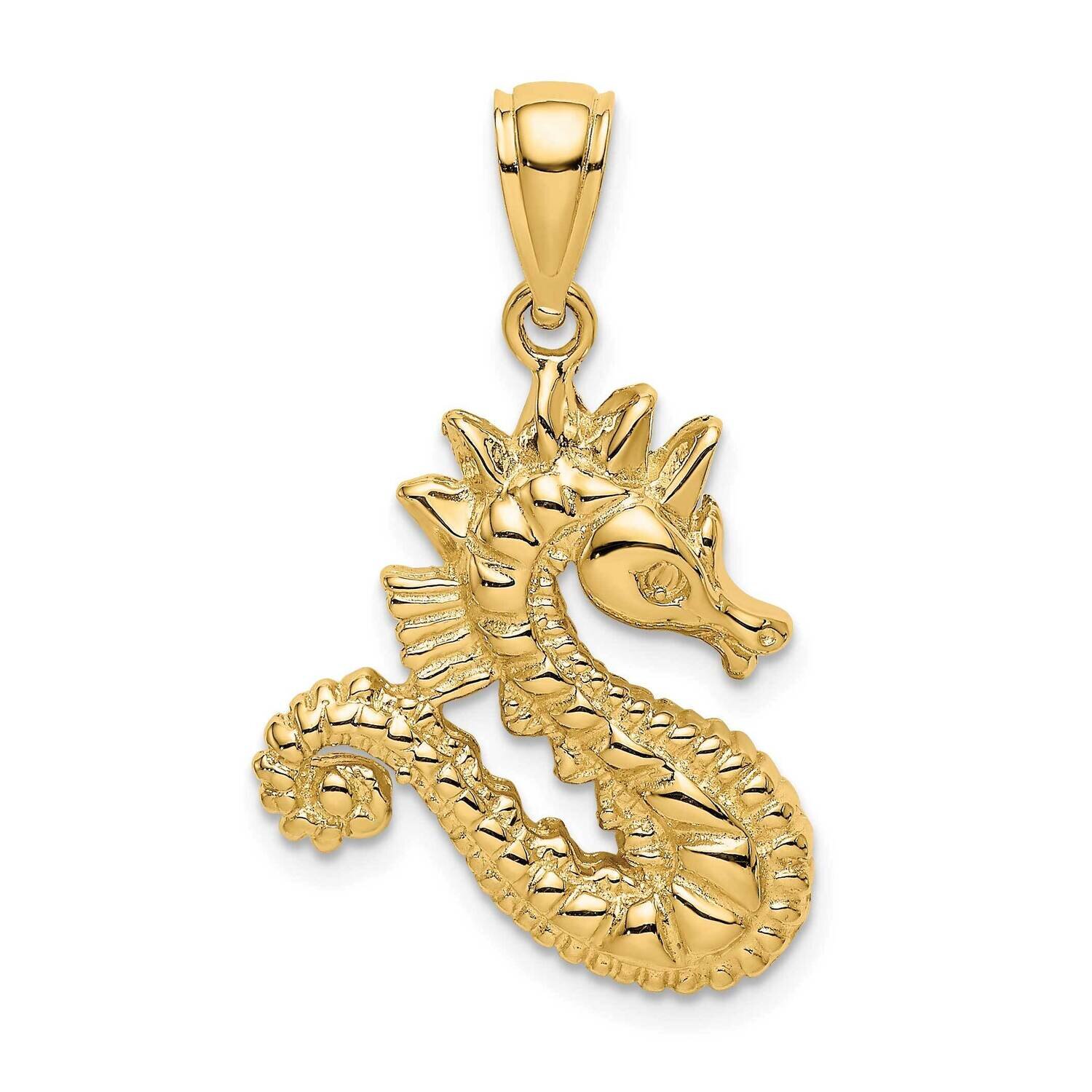 Seahorse Charm 14k Gold 2-D K7402