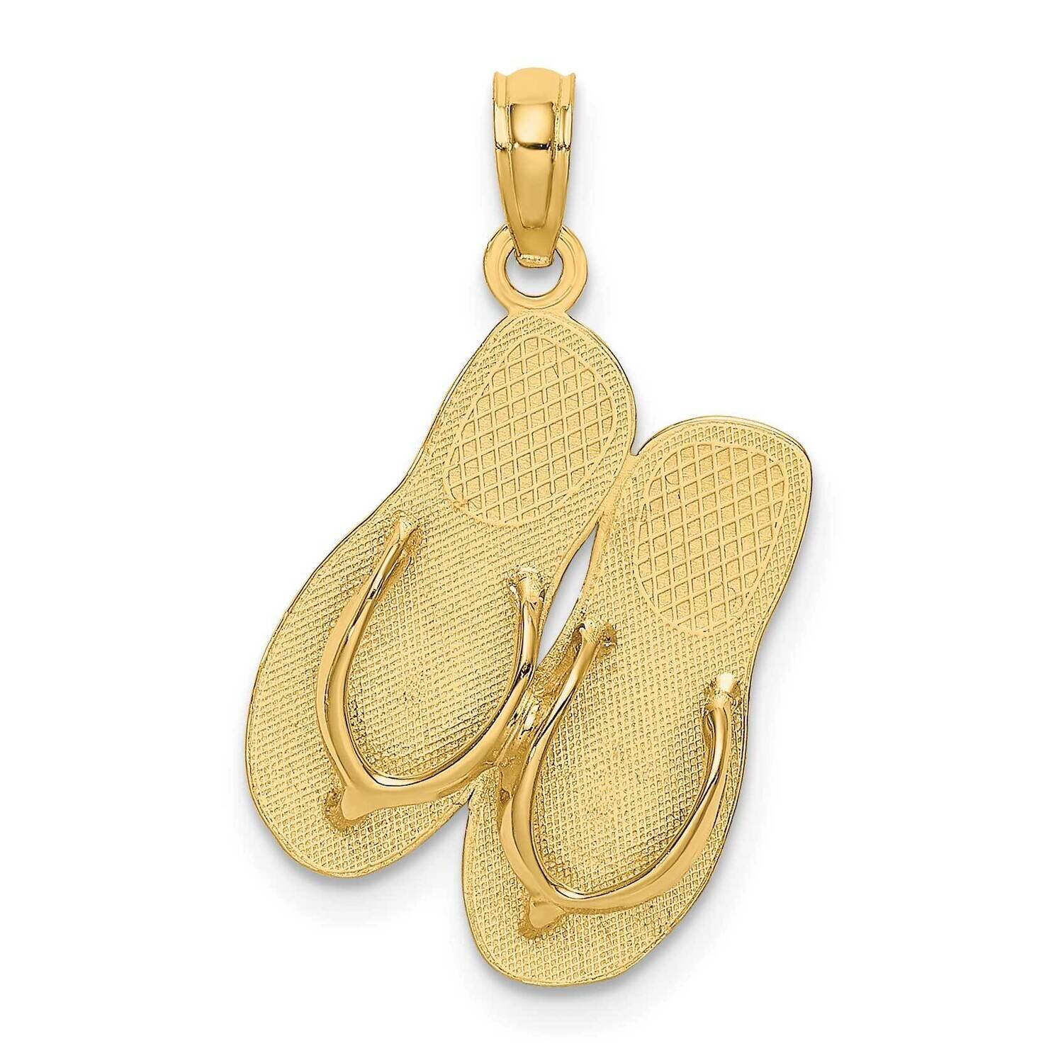 Large Sea Isle Hp Double Flip-Flop Charm 14k Gold K7450, MPN: K7450, 637218103812