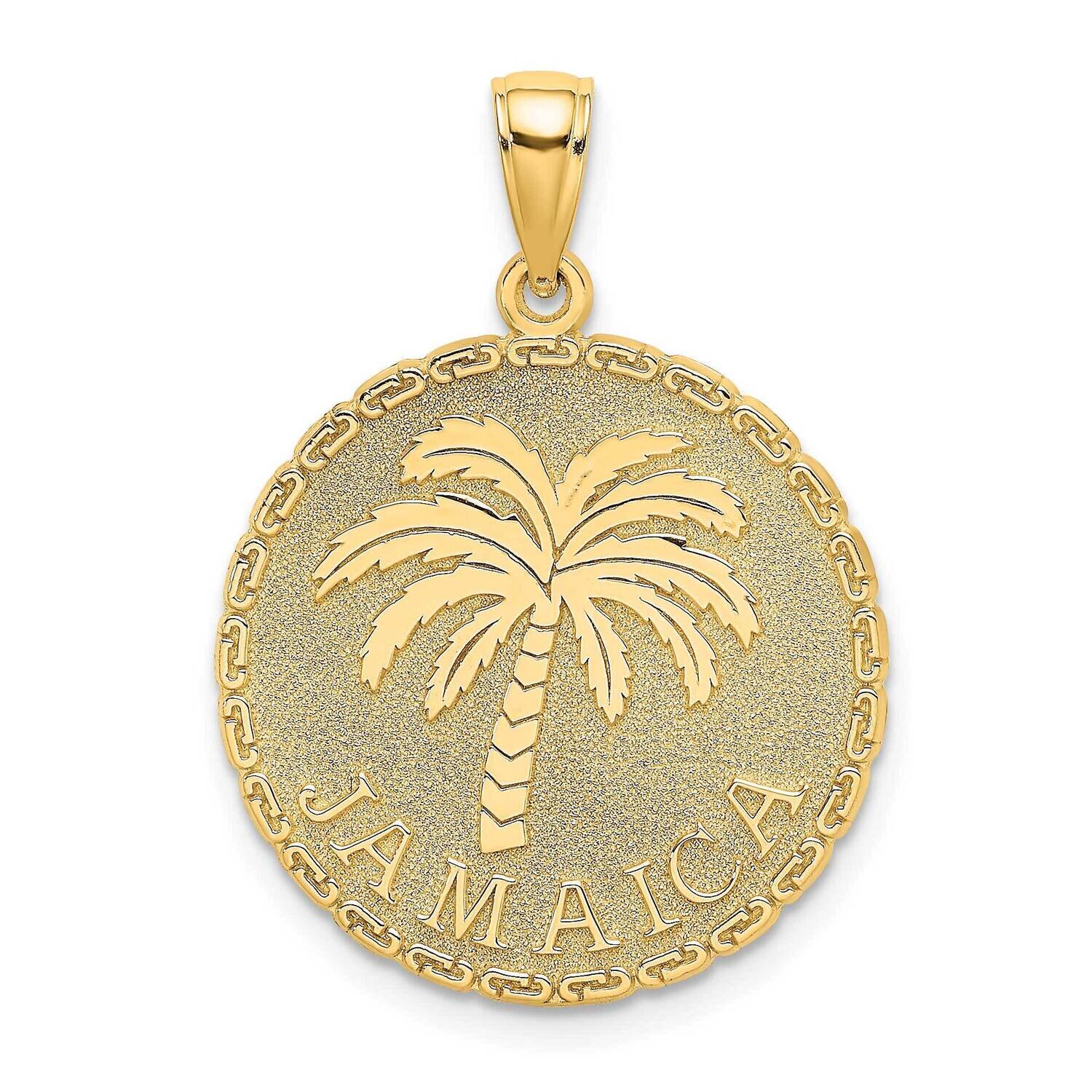 Jamaica Palm Tree On Disk Charm 14k Gold K7516, MPN: K7516, 63721811287