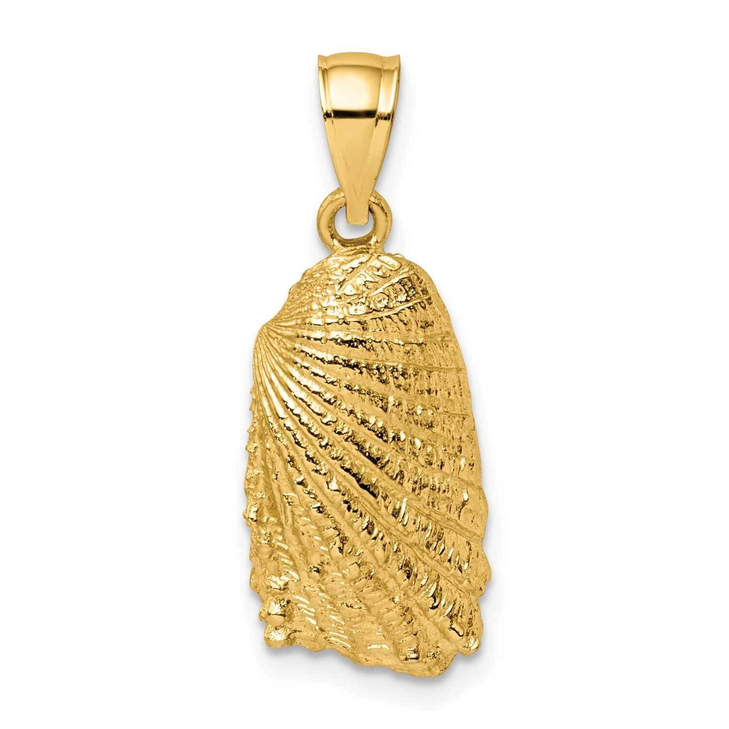 Shell Charm 14k Gold 2-D K7636, MPN: K7636, 637218011827