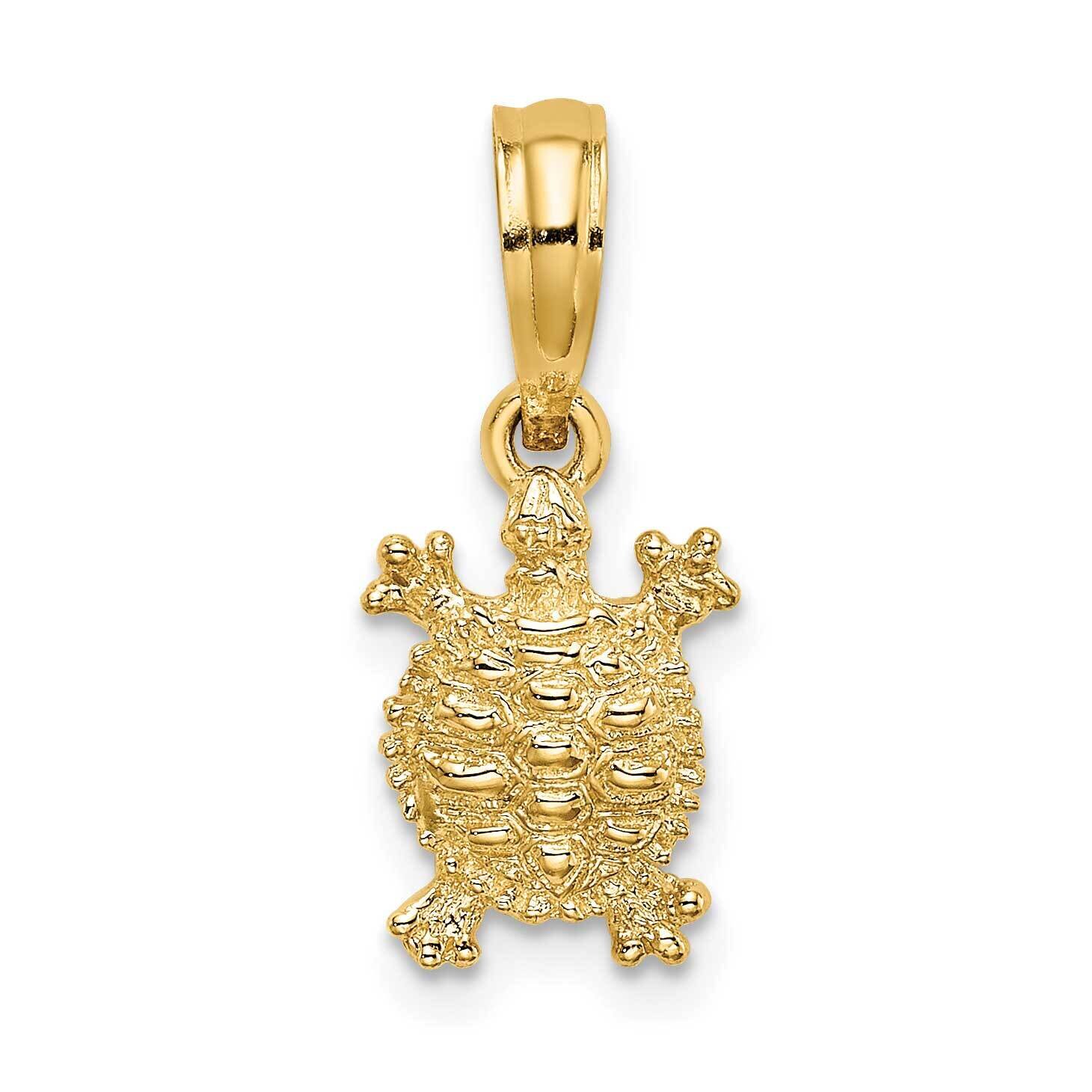 Land Turtle Charm 14k Gold 2-D K7650, MPN: K7650, 637218012046