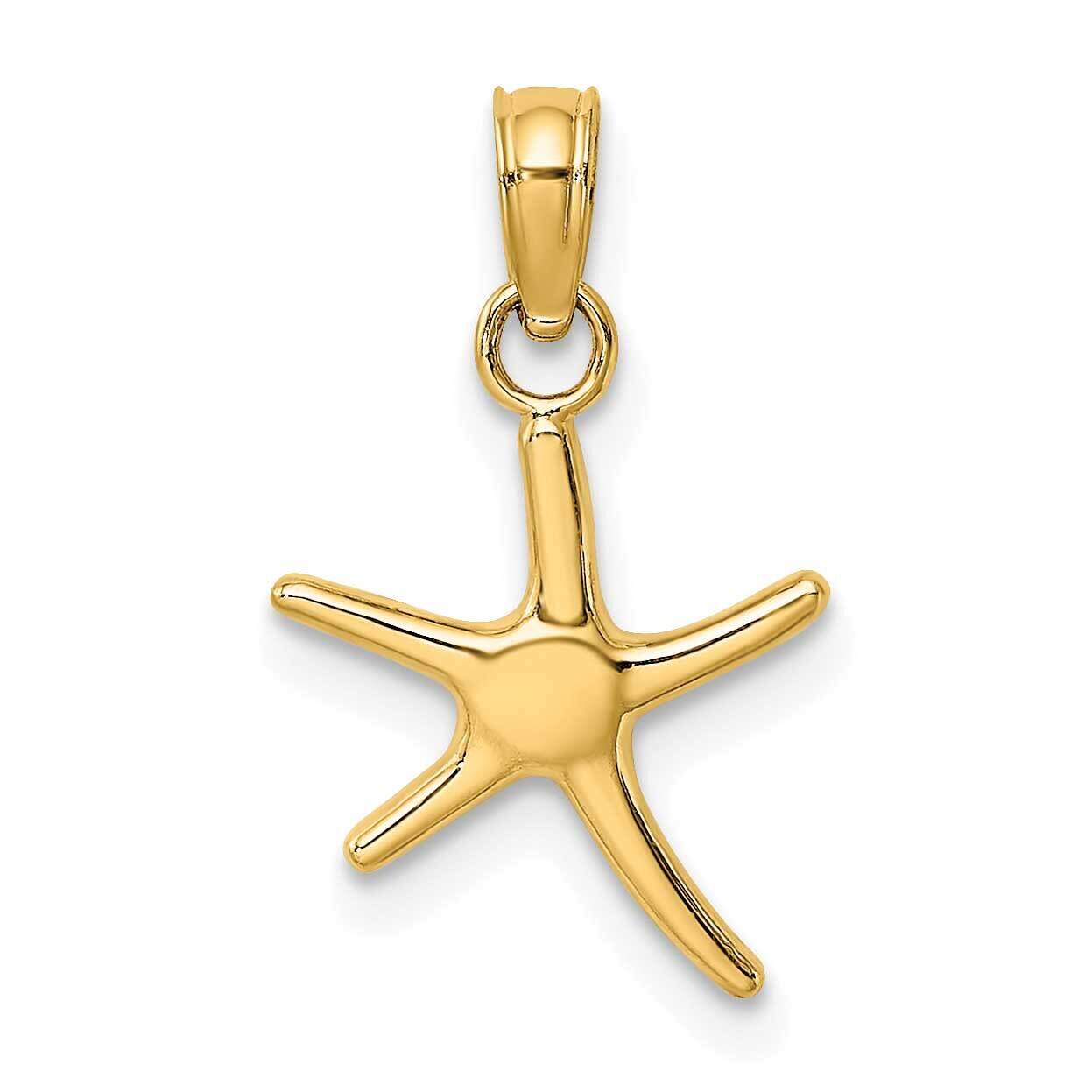 Mini Dancing Starfish with Bail Charm 14k Gold Polished K7660, MPN: K7660, 637218150694