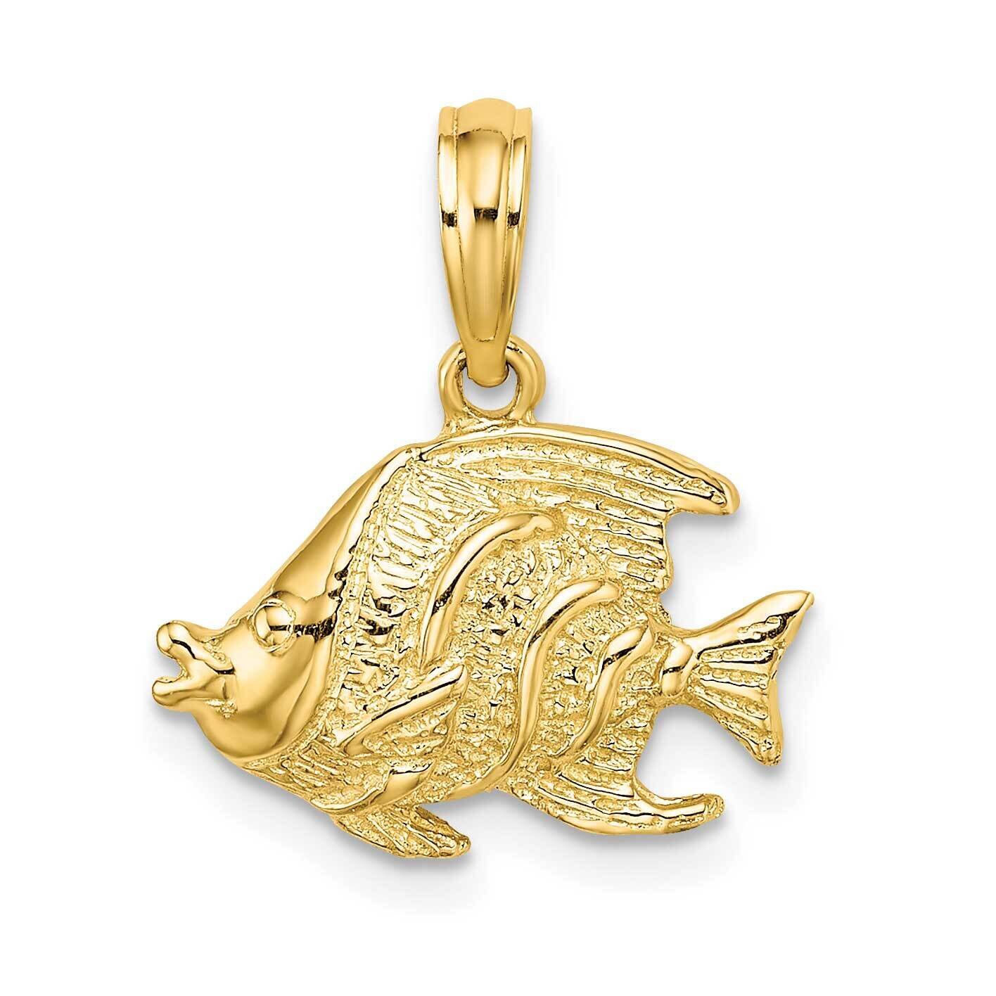 Fish Charm 14k Gold Polished &amp; Textured K7685, MPN: K7685, 637218012503