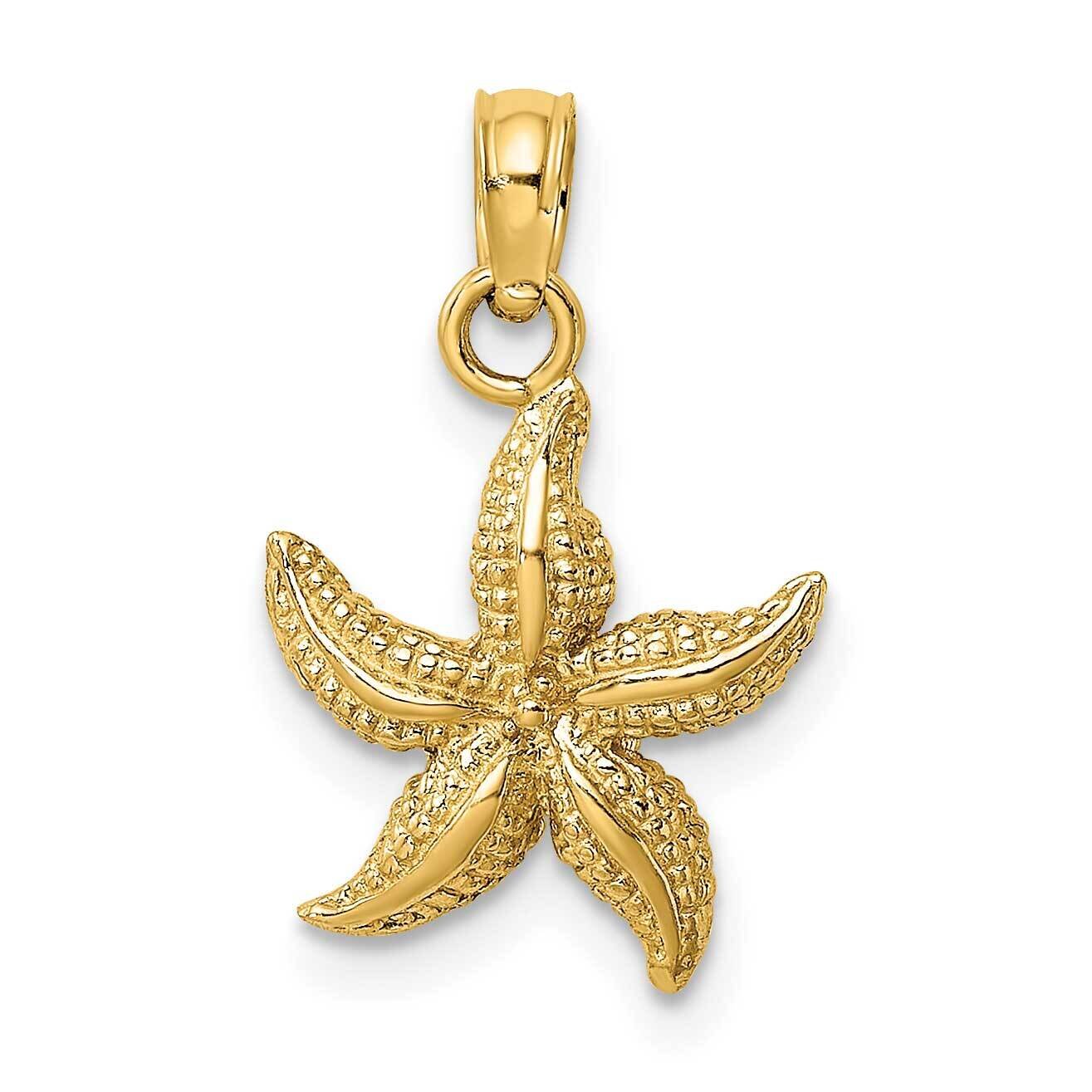 Textured Starfish Charm 14k Gold 2-D K7701, MPN: K7701, 637218012695