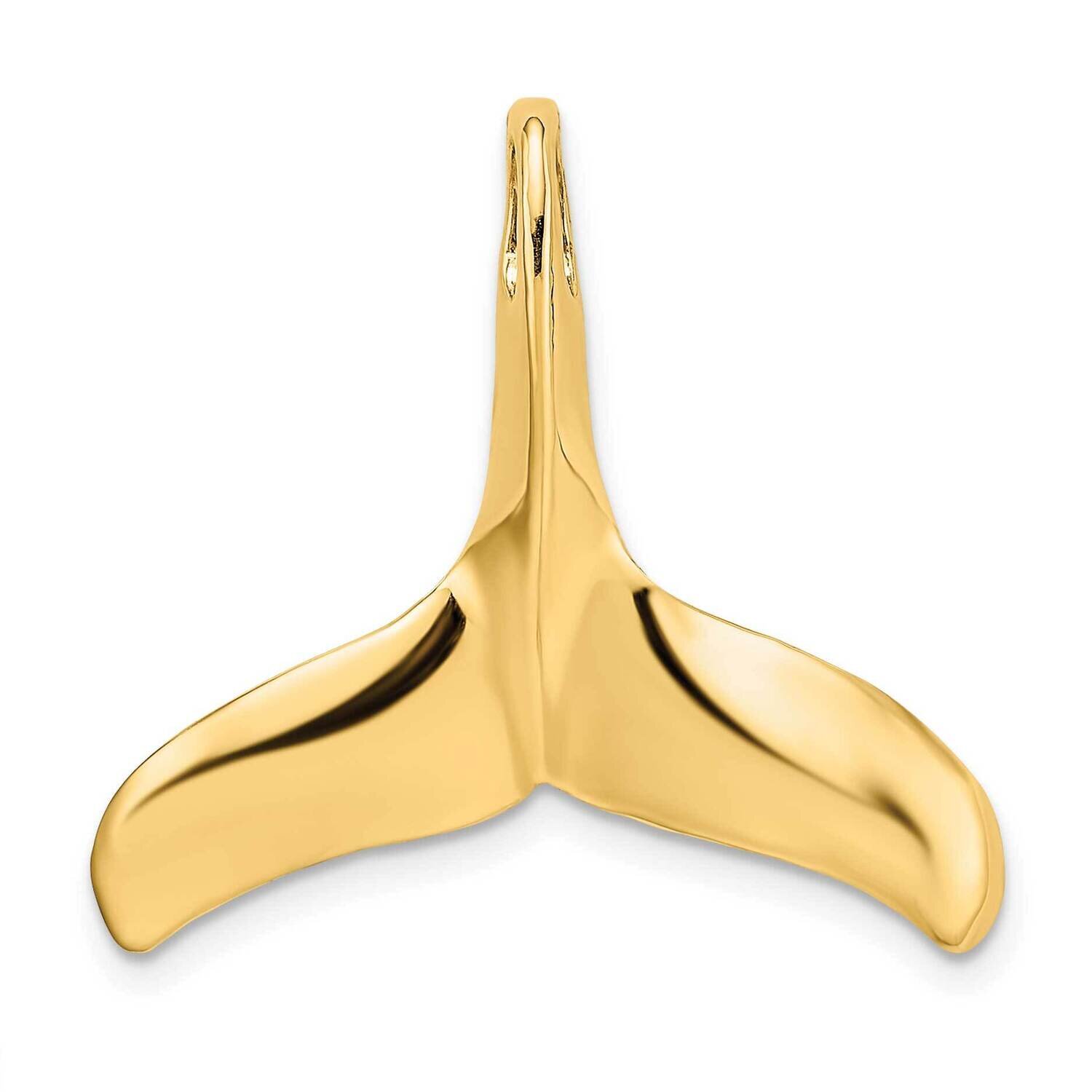 Textured Whale Tail Charm 14k Gold 3-D Polished K7728, MPN: K7728, 637218013029