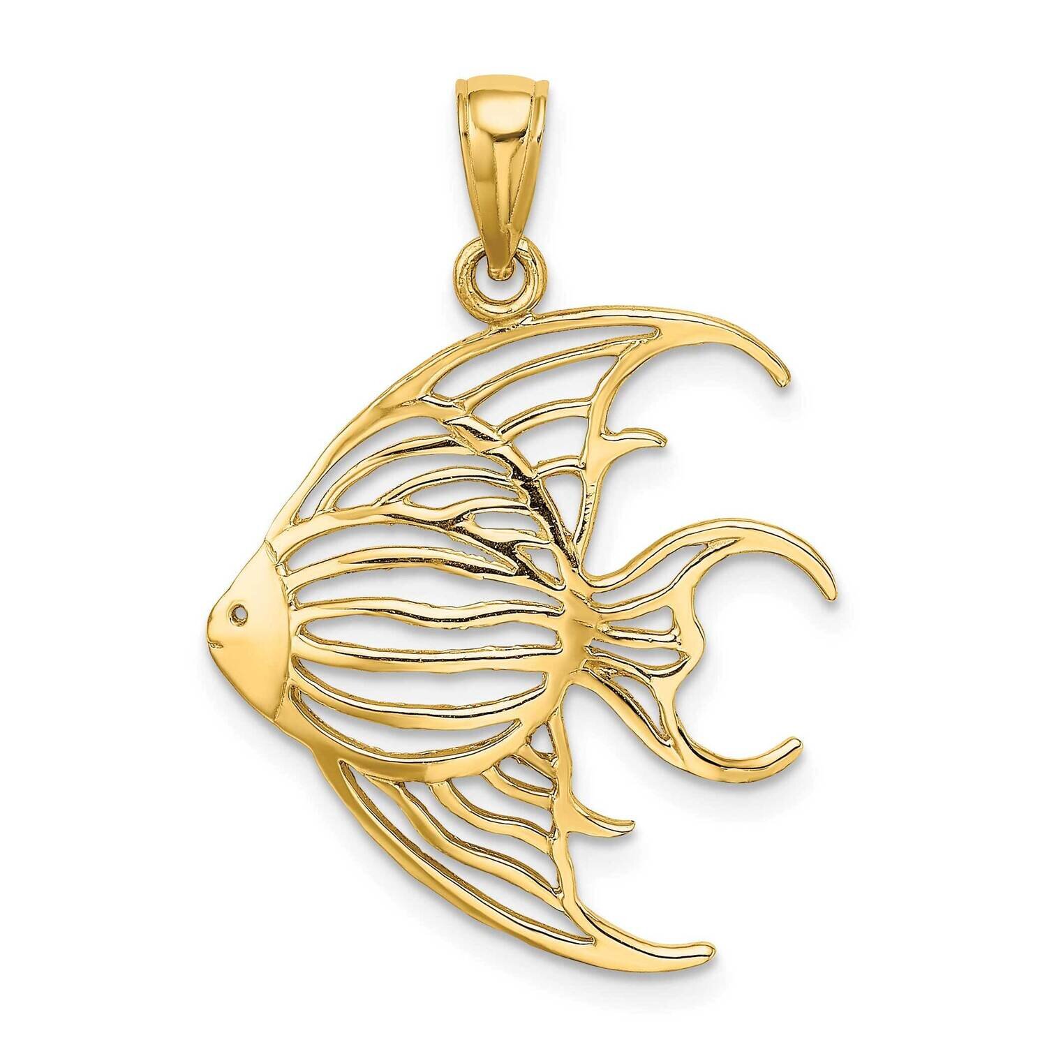 Angelfish Charm 14k Gold Cut-out K7735, MPN: K7735, 637218013135