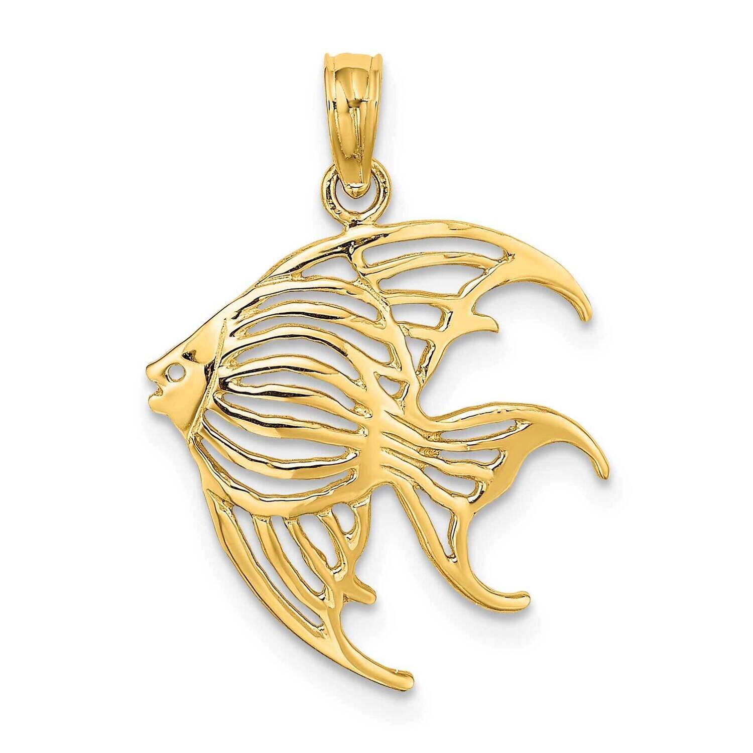 Angelfish Charm 14k Gold Cut-out K7736, MPN: K7736, 637218013142