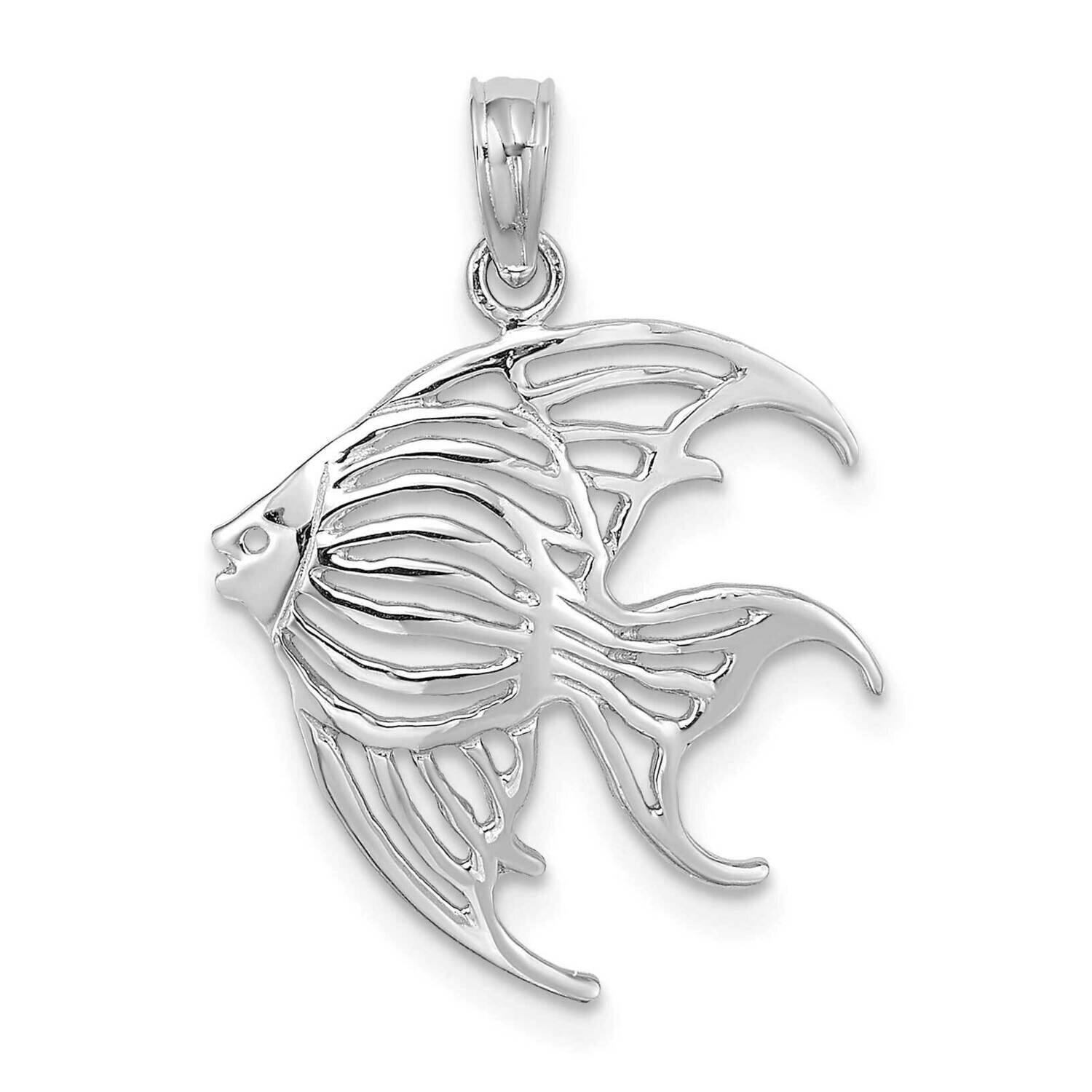 Cut-Out Angelfish Charm 14k White Gold K7736W, MPN: K7736W, 637218178834