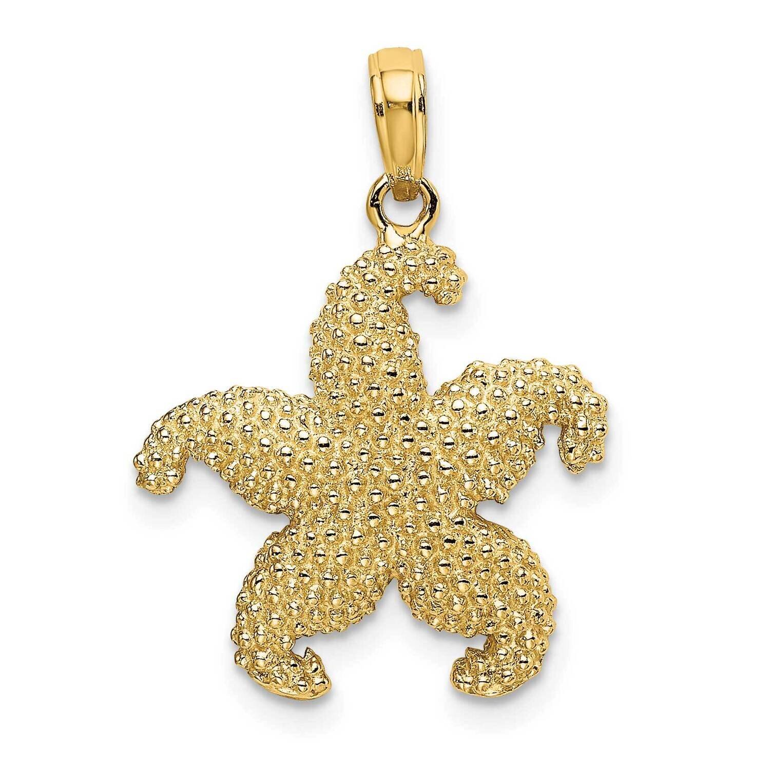 Puffed Starfish Charm 14k Gold 2-D K7742, MPN: K7742, 191101010095