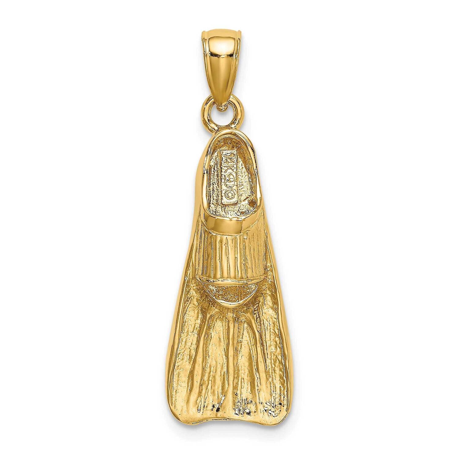 Scuba Flipper Charm 14k Gold 3-D K7747, MPN: K7747, 637218013258