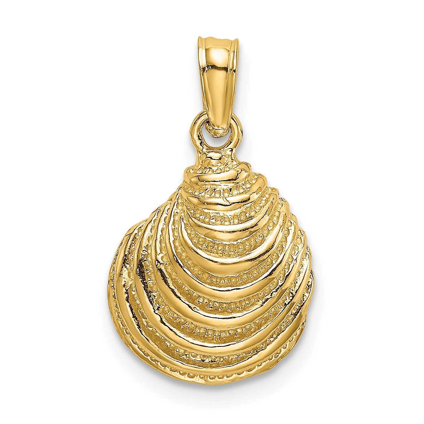 Clam Shell Charm 14k Gold K7781