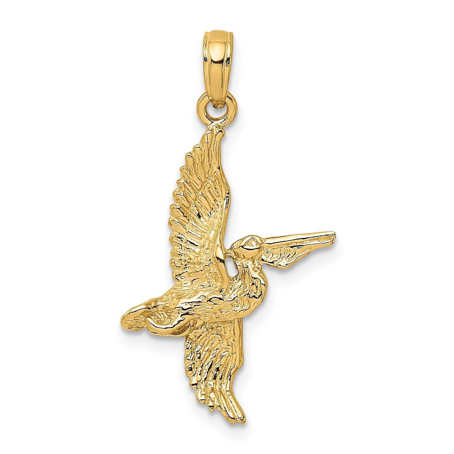 Pelican Flying Charm 14k Gold 3-D K7784, MPN: K7784, 637218035663