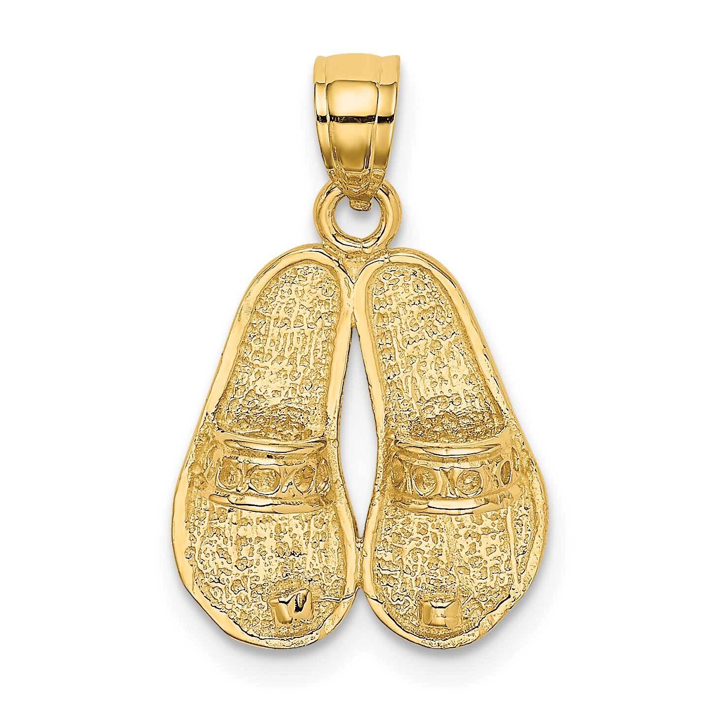 Bahamas Double Sandals Charm 14k Gold K7822, MPN: K7822, 637218040438