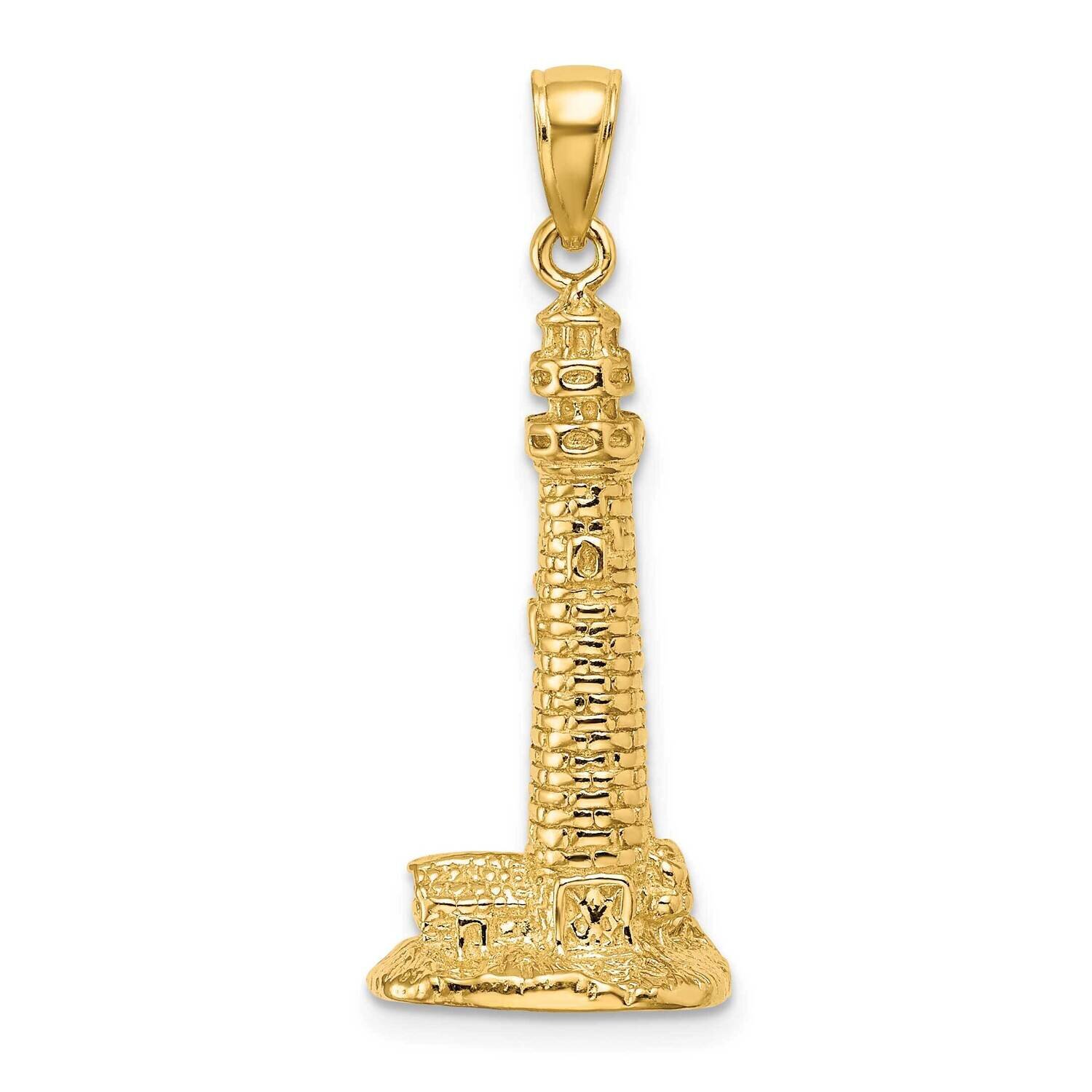 Cape May Nj Lighthouse Charm 14k Gold 3-D K7838, MPN: K7838, 637218041466