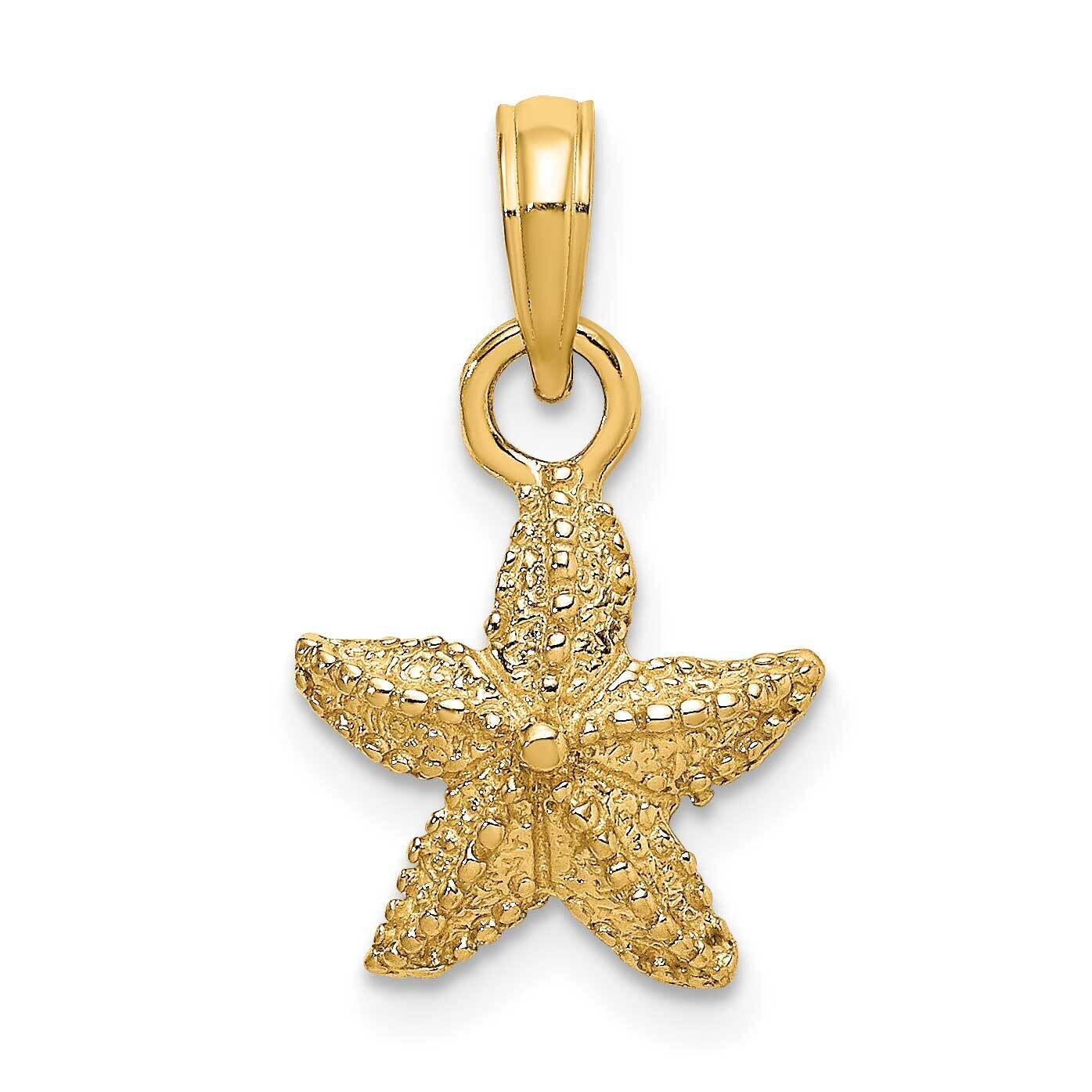 Starfish Charm 14k Gold 2-D K7861